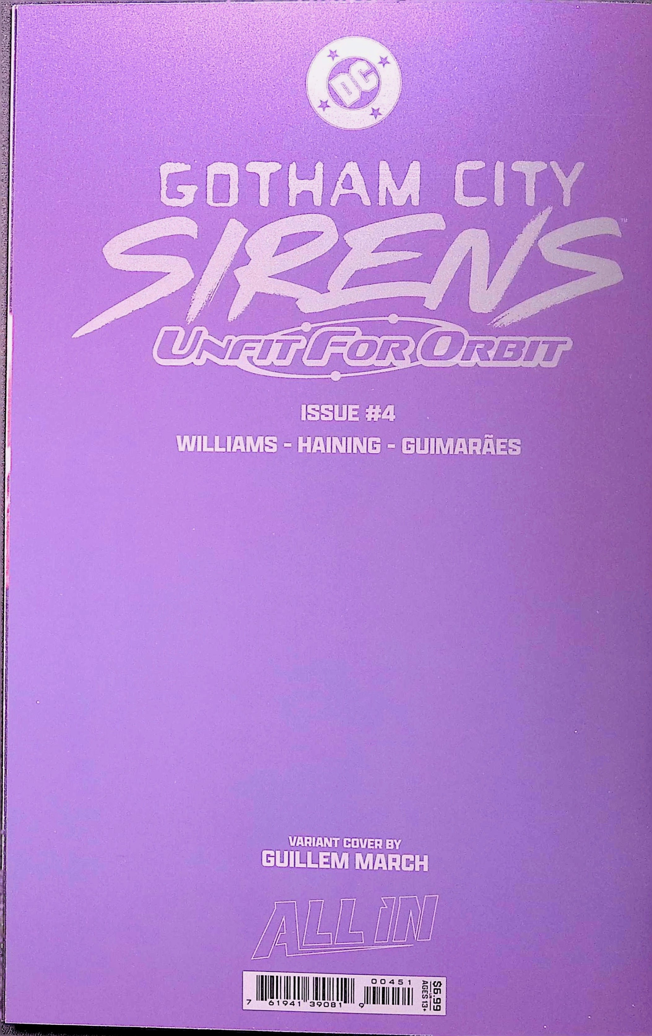 Gotham City Sirens: Unfit for Orbit # 1-5 Connecting Foil Variant Covers by Artist Guillem March NM