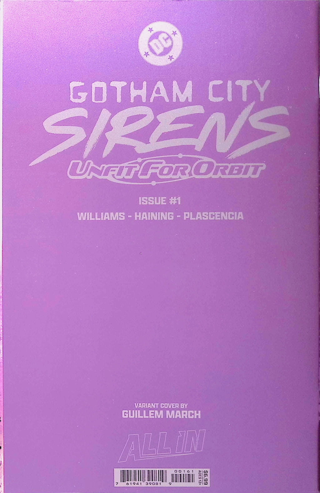 Gotham City Sirens: Unfit for Orbit # 1-5 Connecting Foil Variant Covers by Artist Guillem March NM