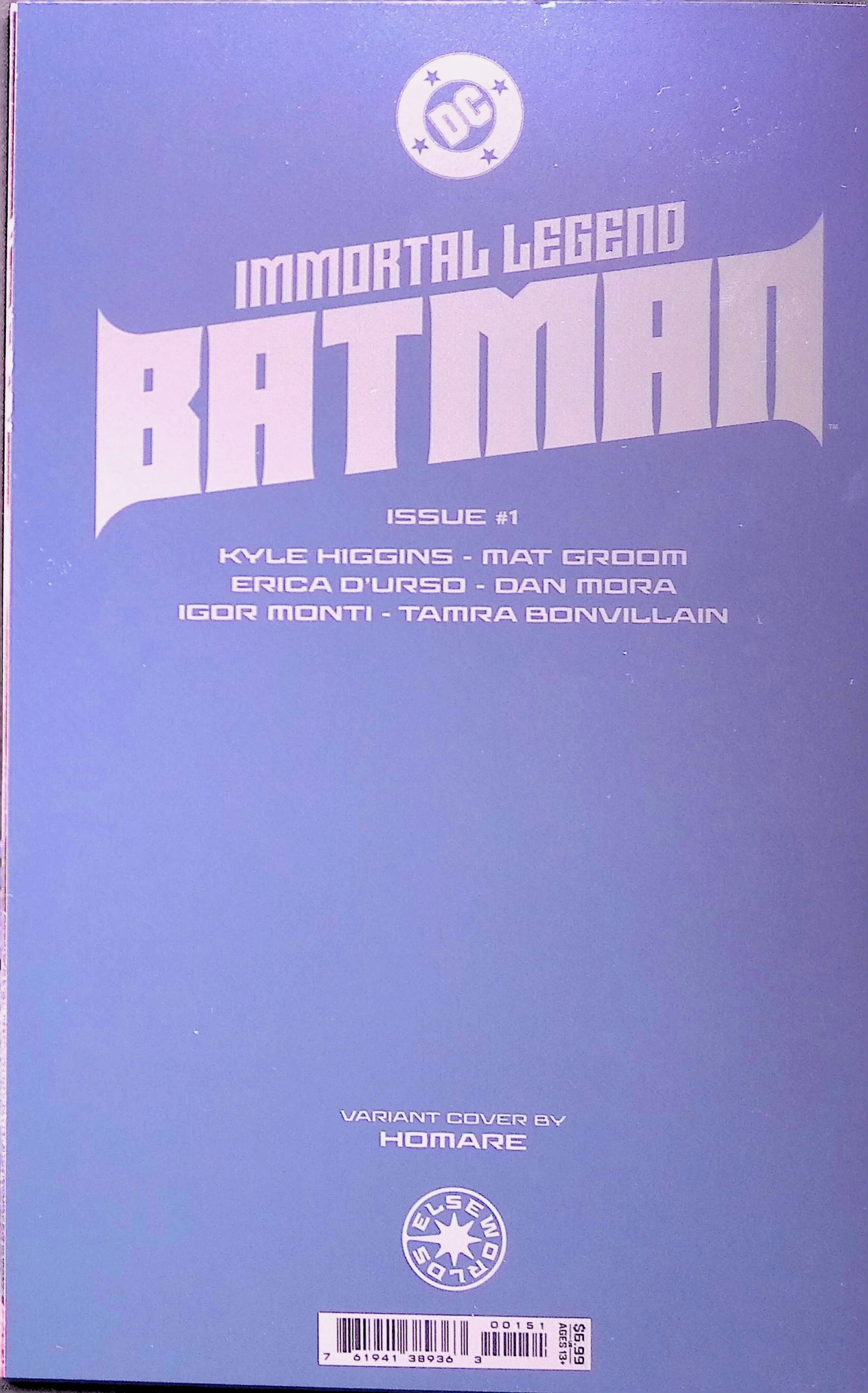 Immortal Legend Batman # 1 Foil Variant NM
