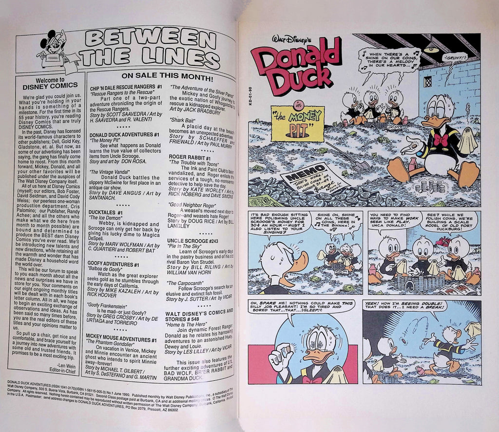 Walt Disney's Donald Duck Adventures # 1 1990 NM-