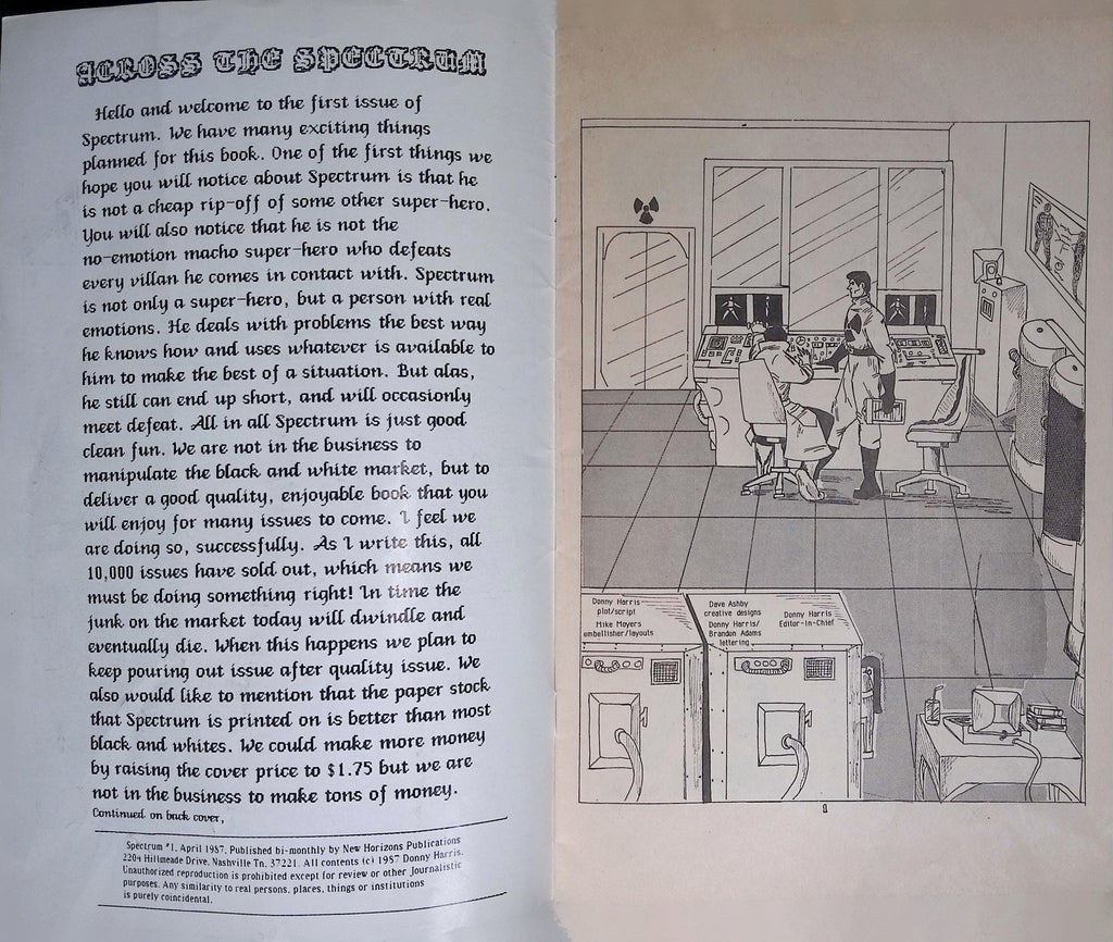 Spectrum # 1 New Horizons Publications 1987 G/VG