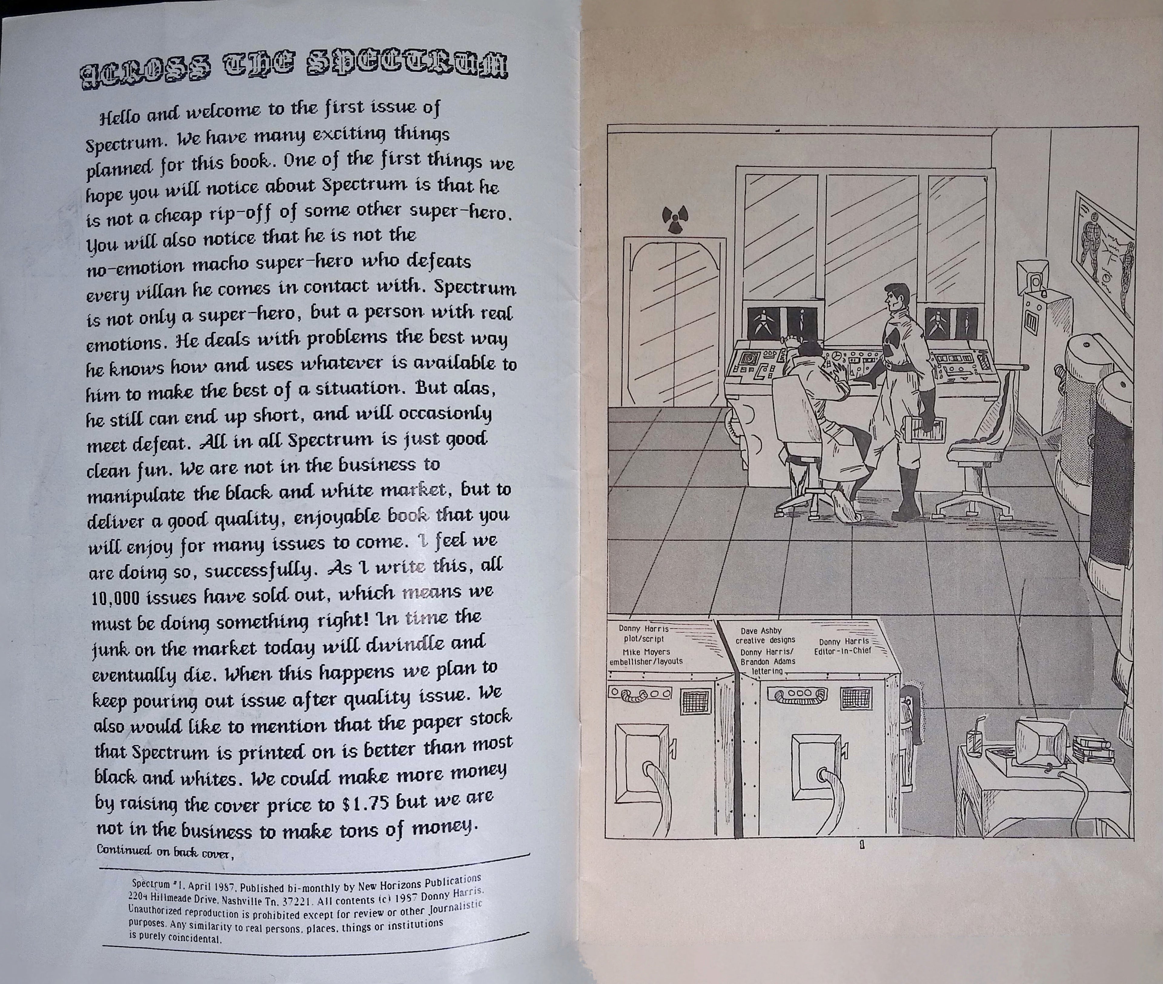 Spectrum # 1 New Horizons Publications 1987 G/VG