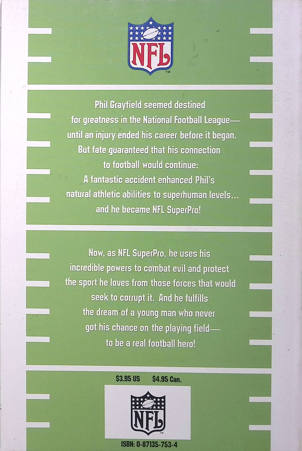 NFL Super Pro Super Bowl Special "Fourth and Goal To Go" Collector's Item First Edition 1991 VF/NM