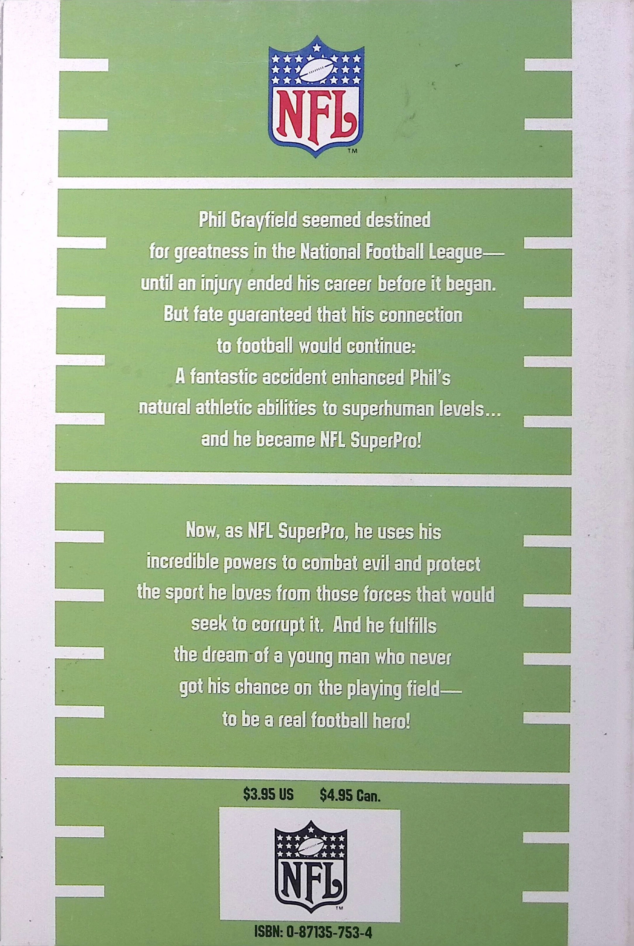 NFL Super Pro Super Bowl Special "Fourth and Goal To Go" Collector's Item First Edition 1991 VF/NM