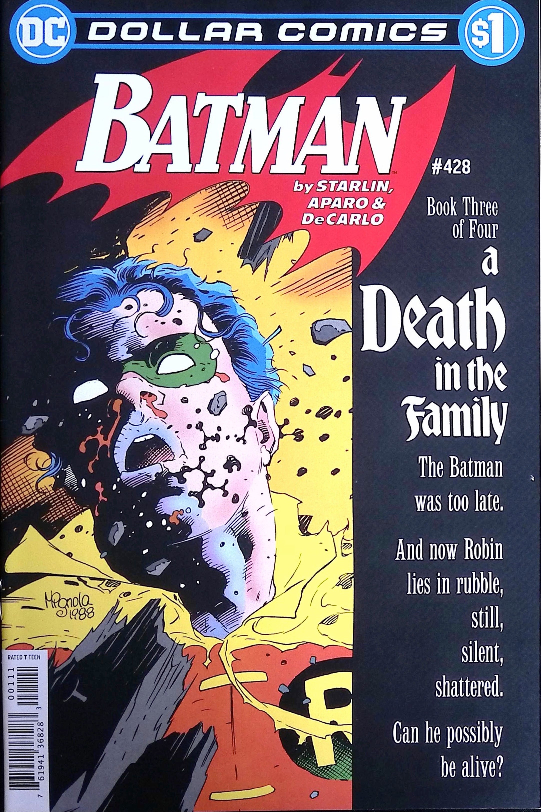 Batman # 428 "A Death in the Family" Book 3 of 4 Dollar Comics Reprint 2020 VF/NM