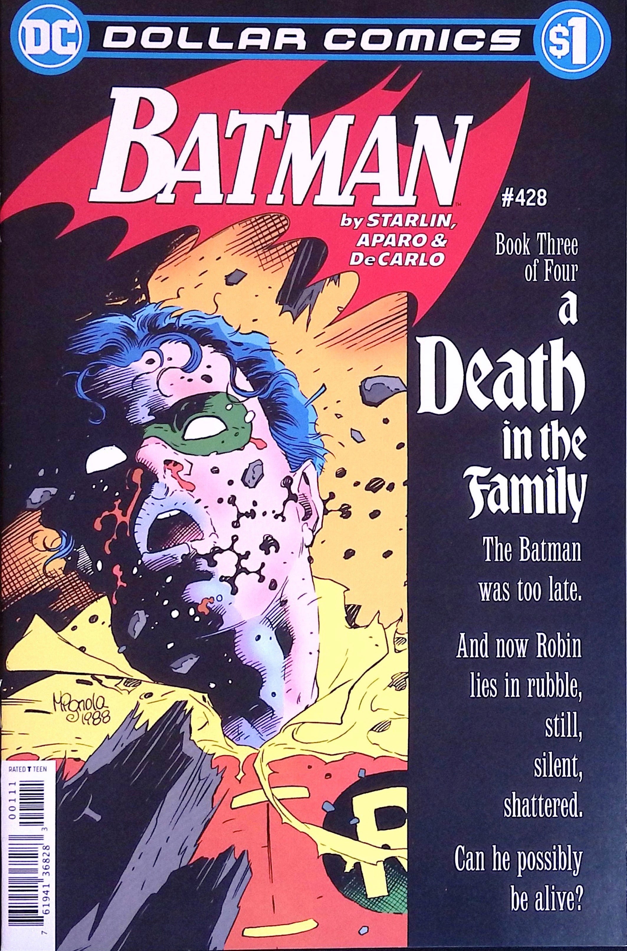 Batman # 428 "A Death in the Family" Book 3 of 4 Dollar Comics Reprint 2020 NM-