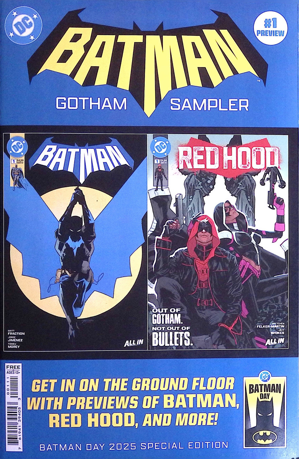 Batman Day 2025 Gotham Sampler Canceled Red Hood Variant #1 NM-