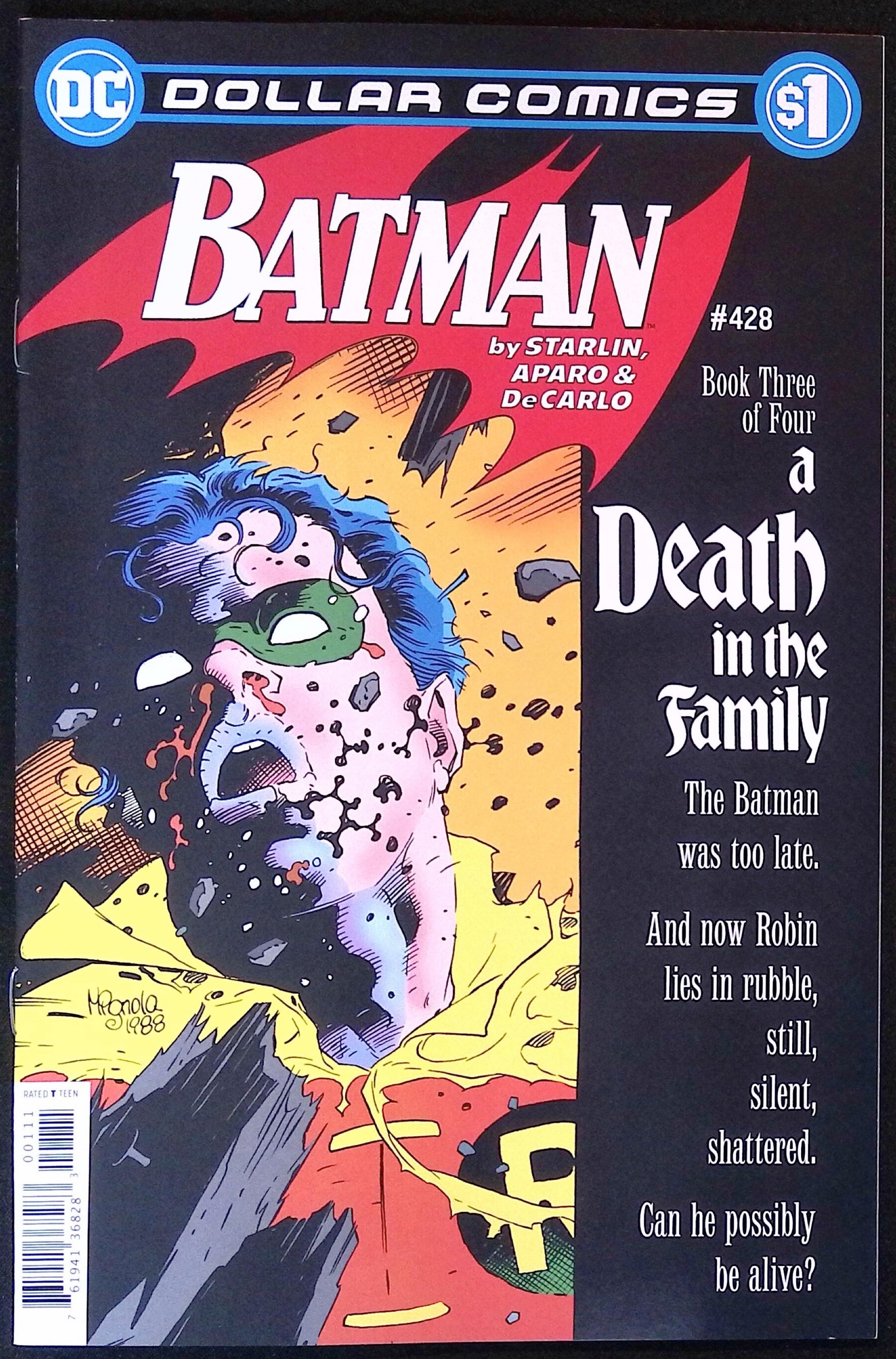 Batman # 428 "A Death in the Family" Book 3 of 4 Dollar Comics Reprint 2020 NM-