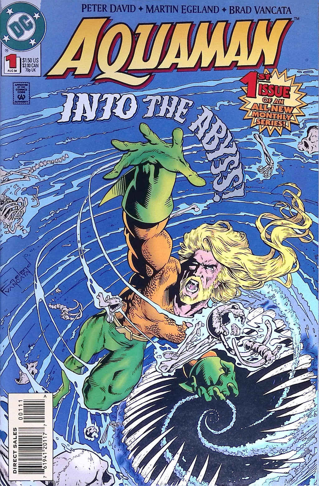 Aquaman # 1: "Into the Abyss!" 1994 NM-