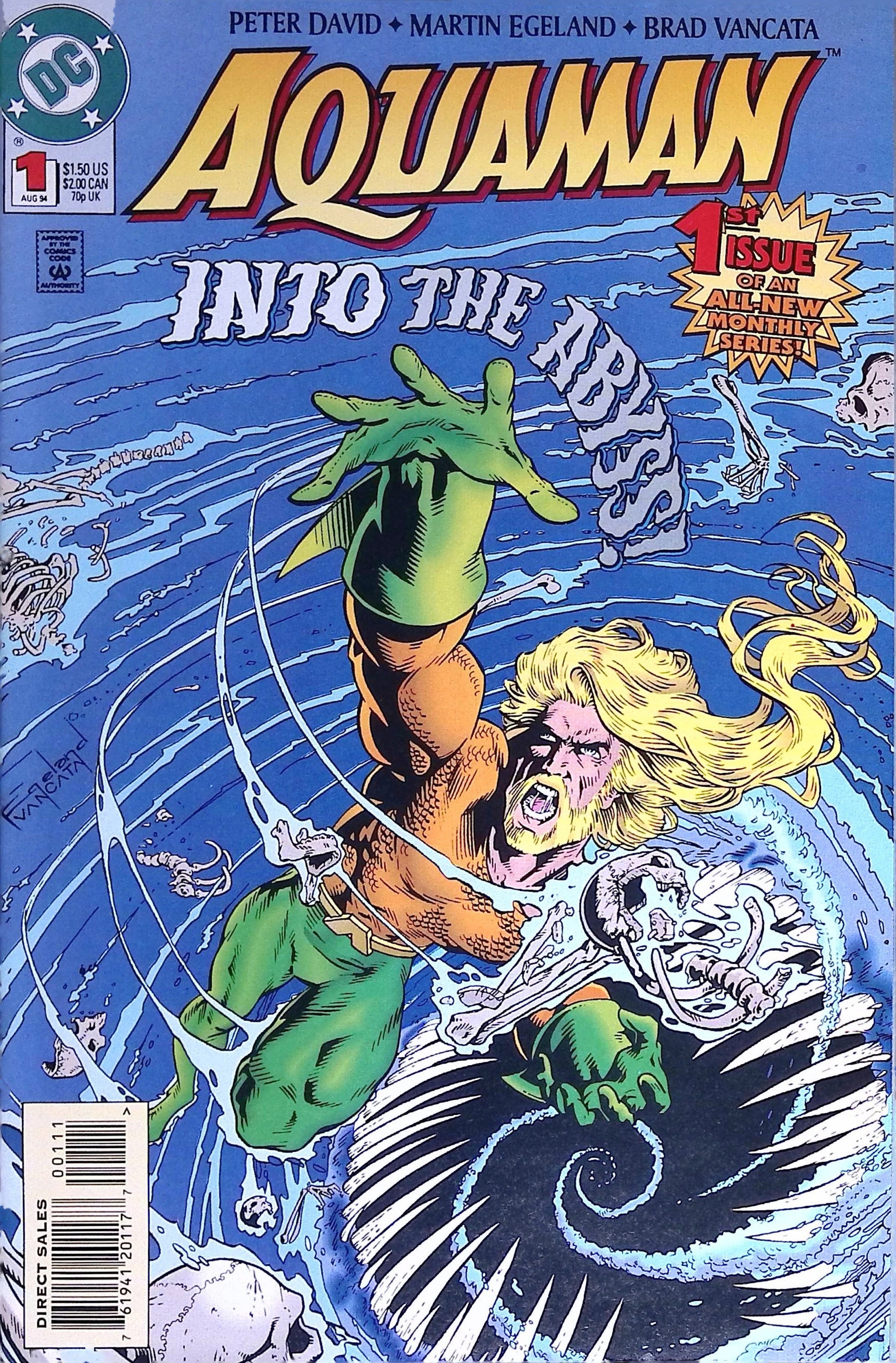 Aquaman # 1: "Into the Abyss!" 1994 NM-