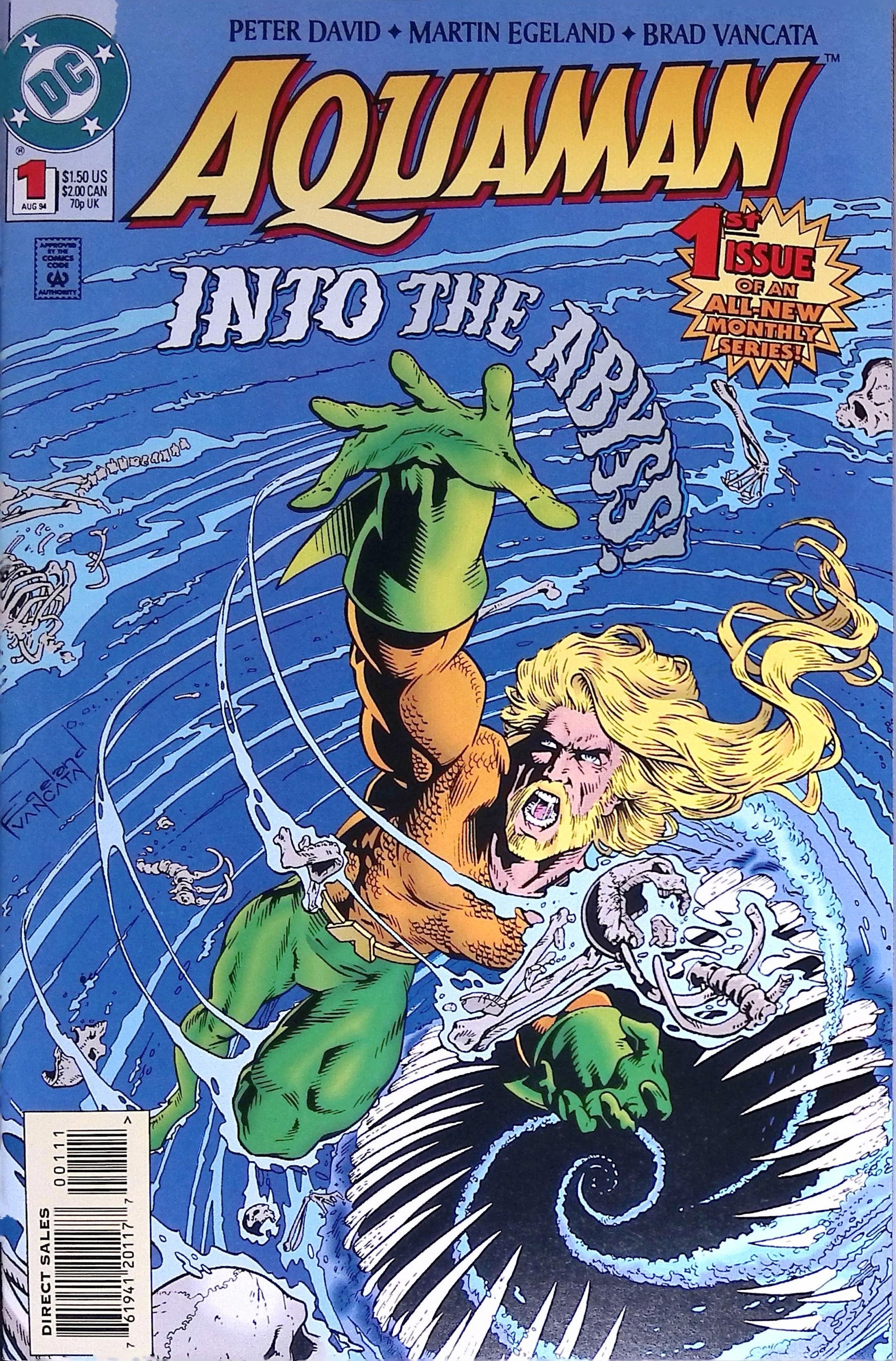 Aquaman # 1: "Into the Abyss!" 1994 NM-