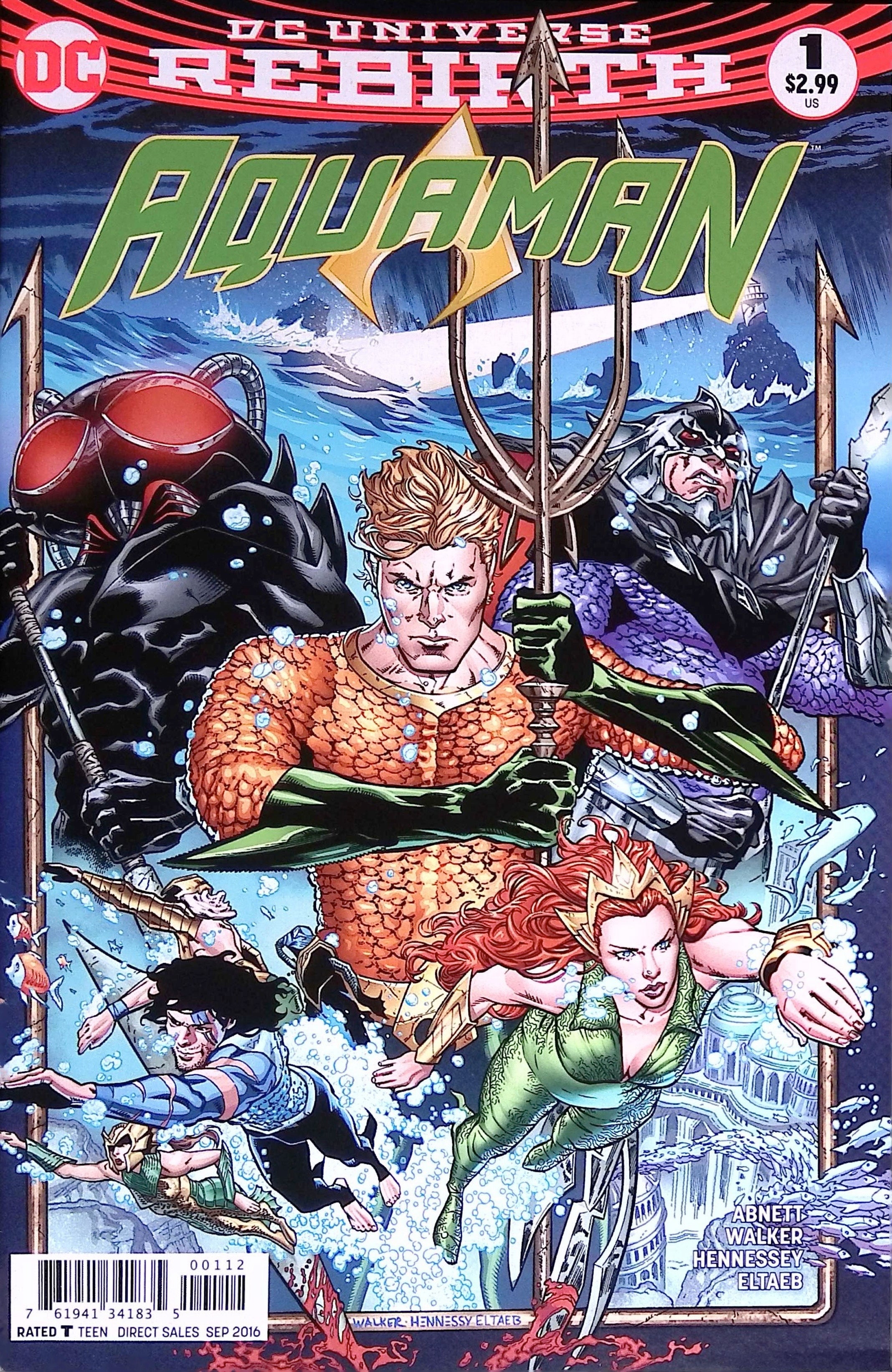 Aquaman: Rebirth # 1 Second Print 2016 NM-