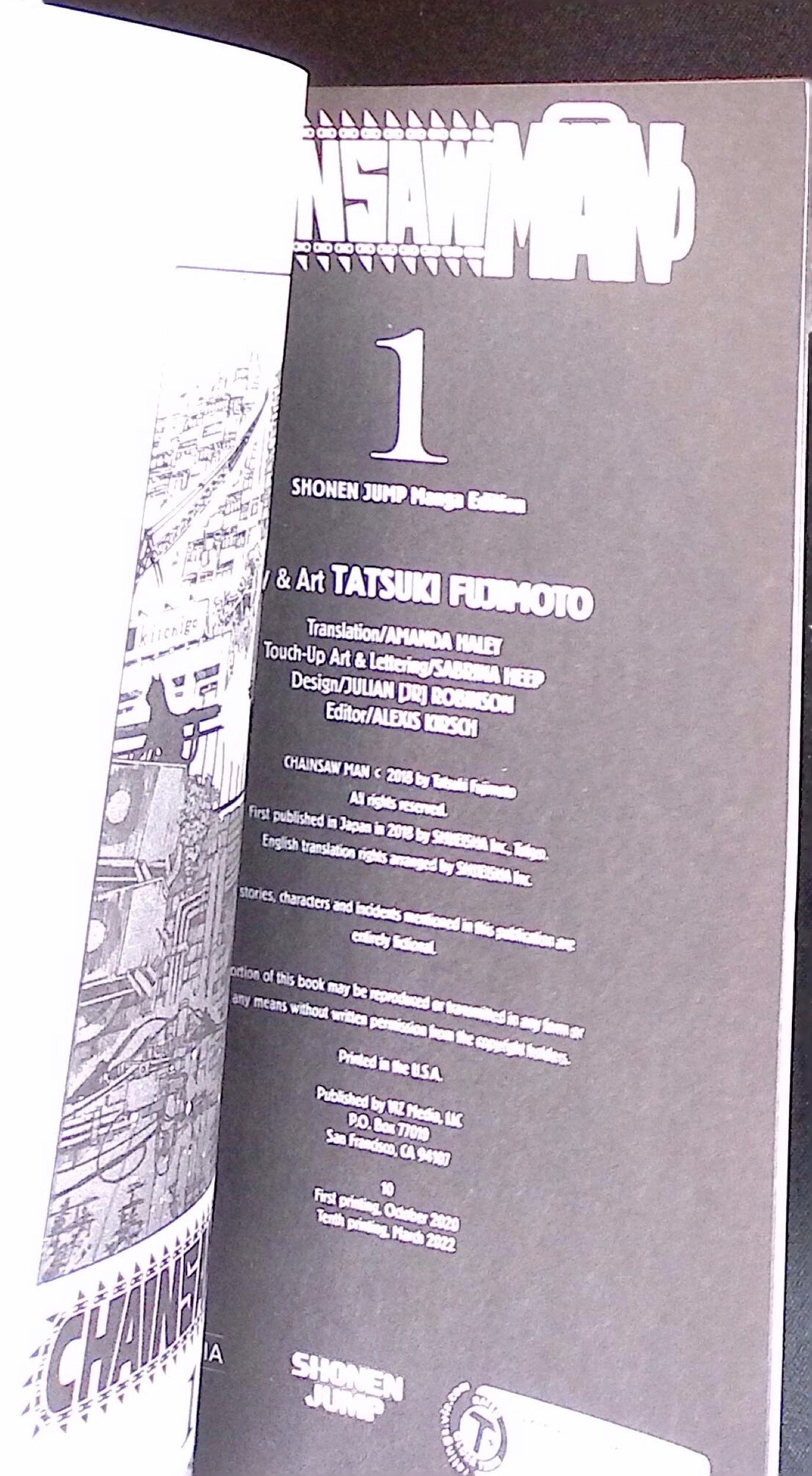 Chainsaw Man # 1 Tenth Printing 2022 NM-