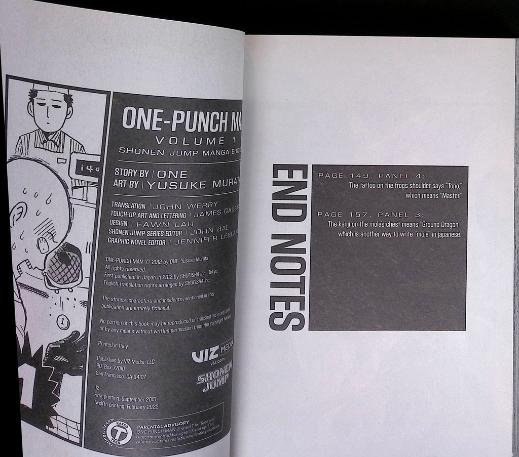 One-Punch Man # 1 Twelfth Printing 2022 NM