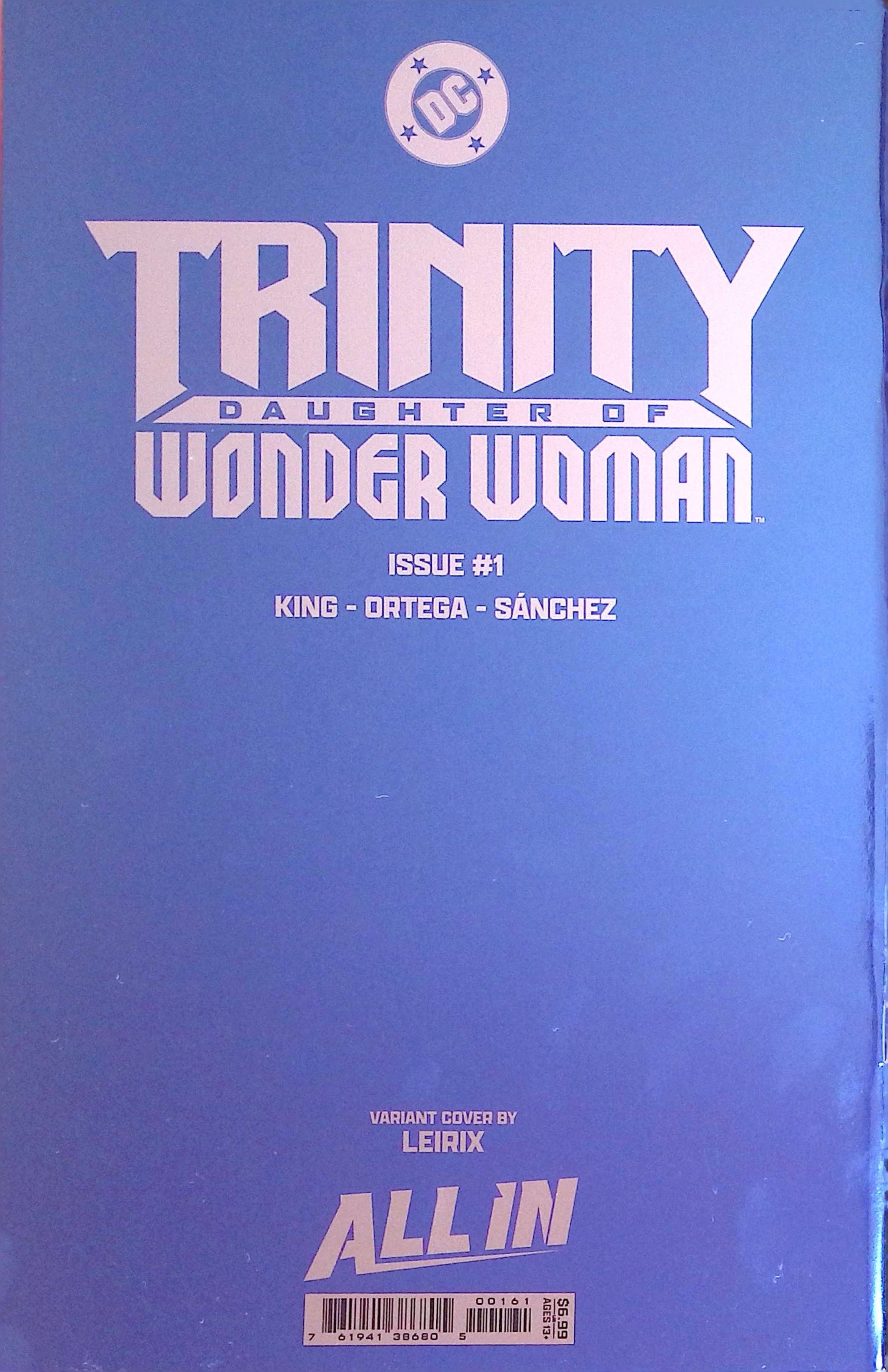 Trinity: Daughter of Wonder Woman # 1 Foil Cover 2025 NM