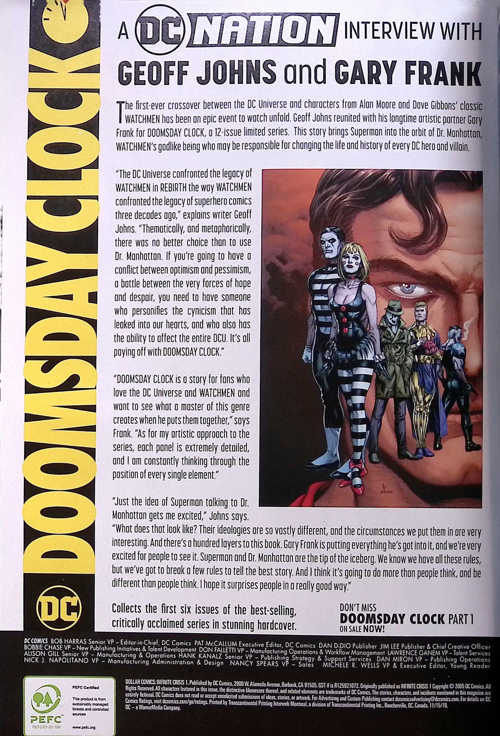 Infinite Crisis # 1  Dollar Comics Reprint # 1 2019 NM