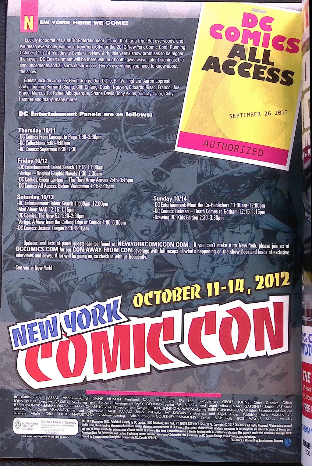 Talon # 0 2012 VF/NM