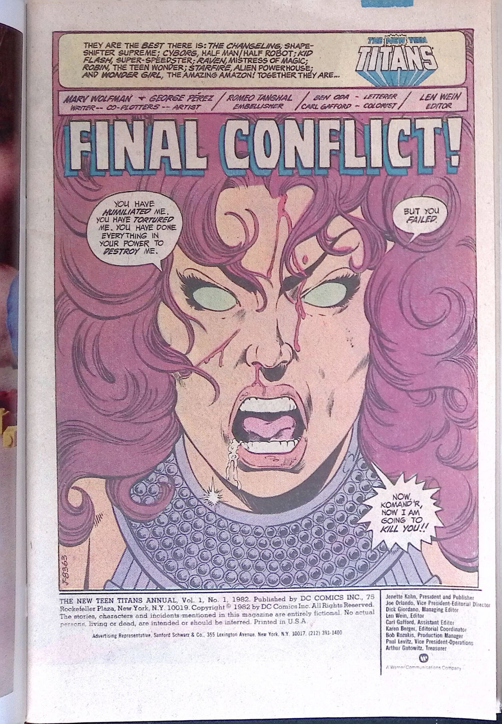 The New Teen Titans Annual # 1 1982 Newsstand Edition NM-