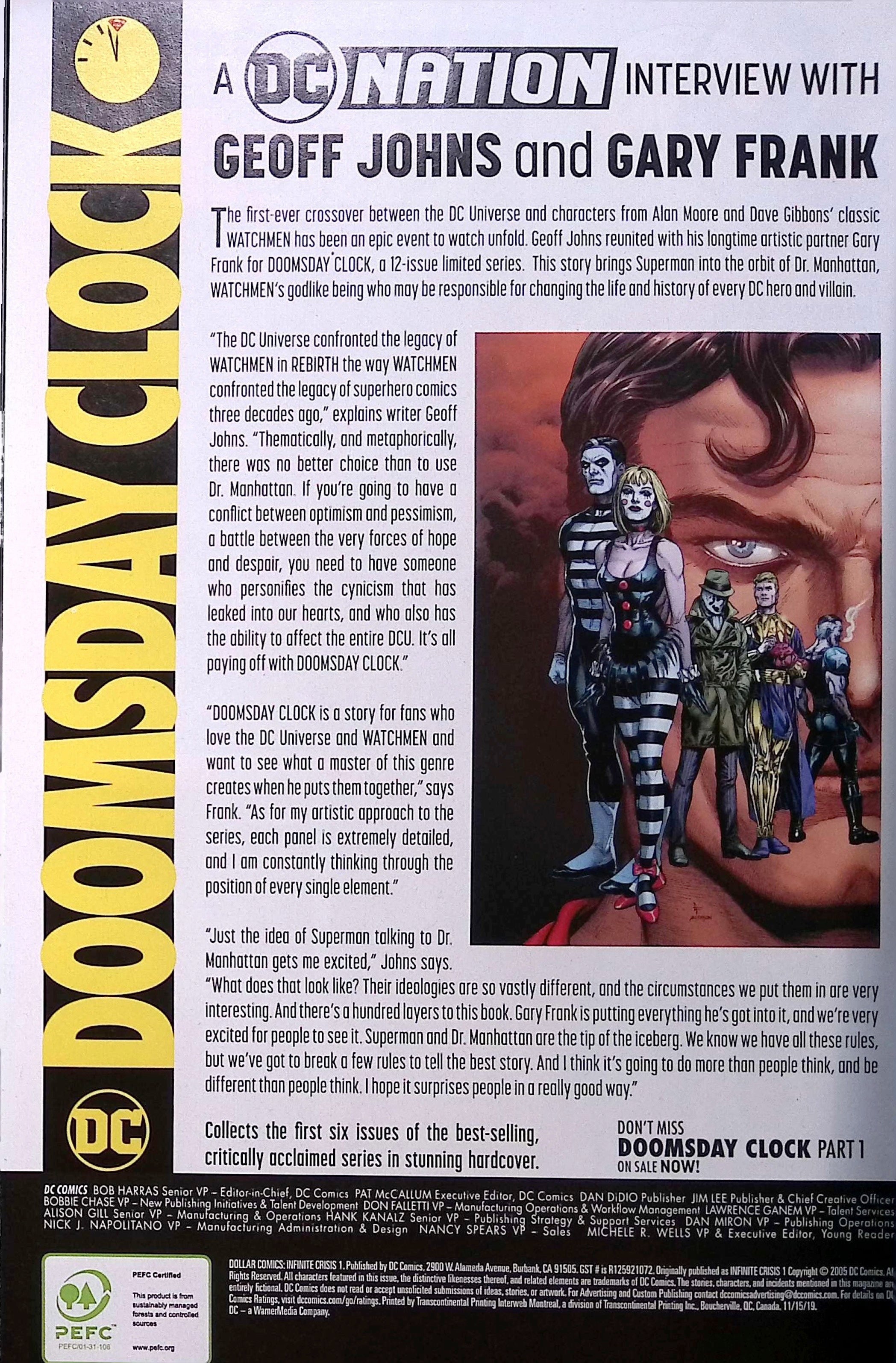 Infinite Crisis # 1  Dollar Comics Reprint # 1 2019 NM