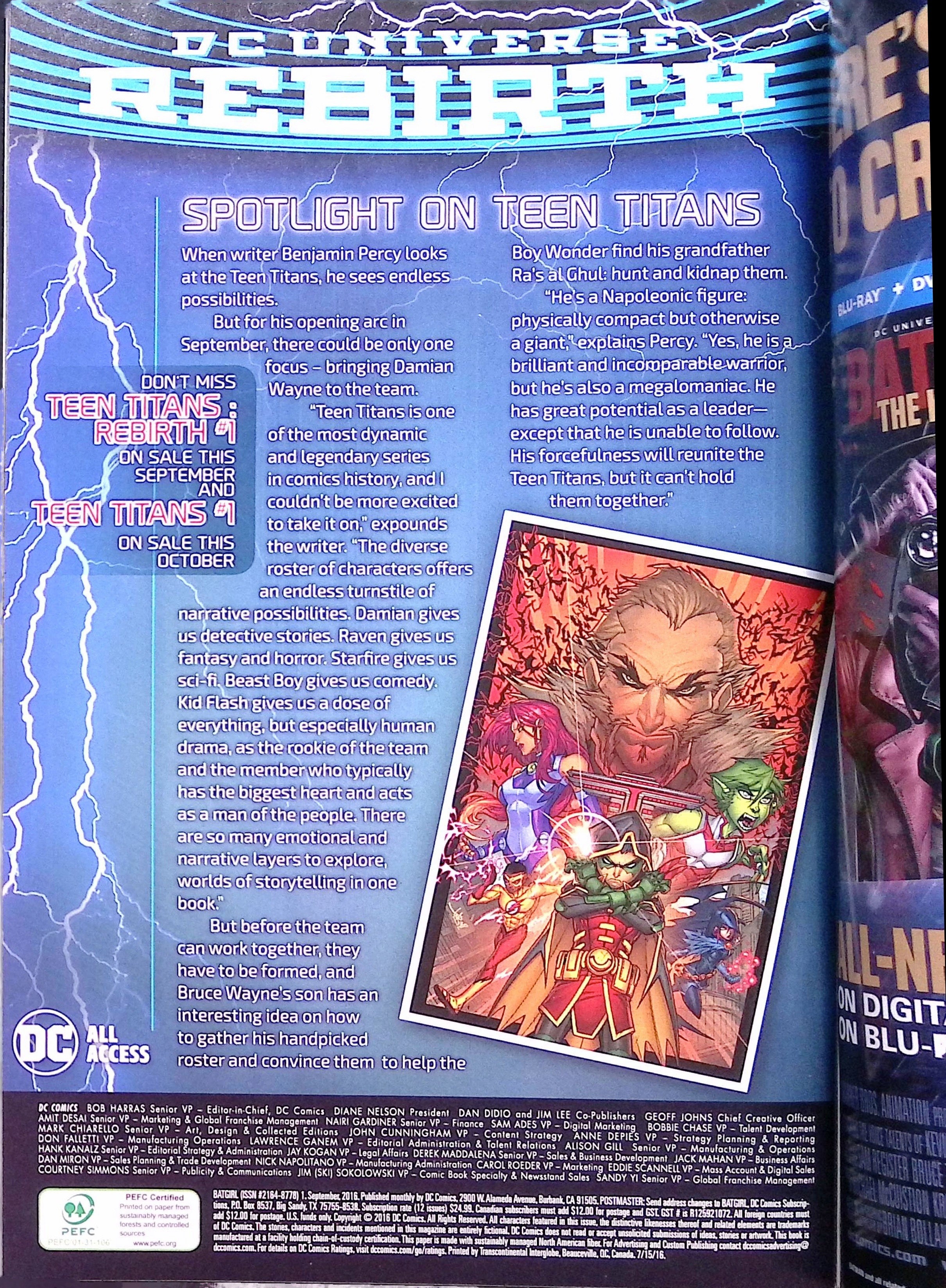 Batgirl # 1 2016 NM