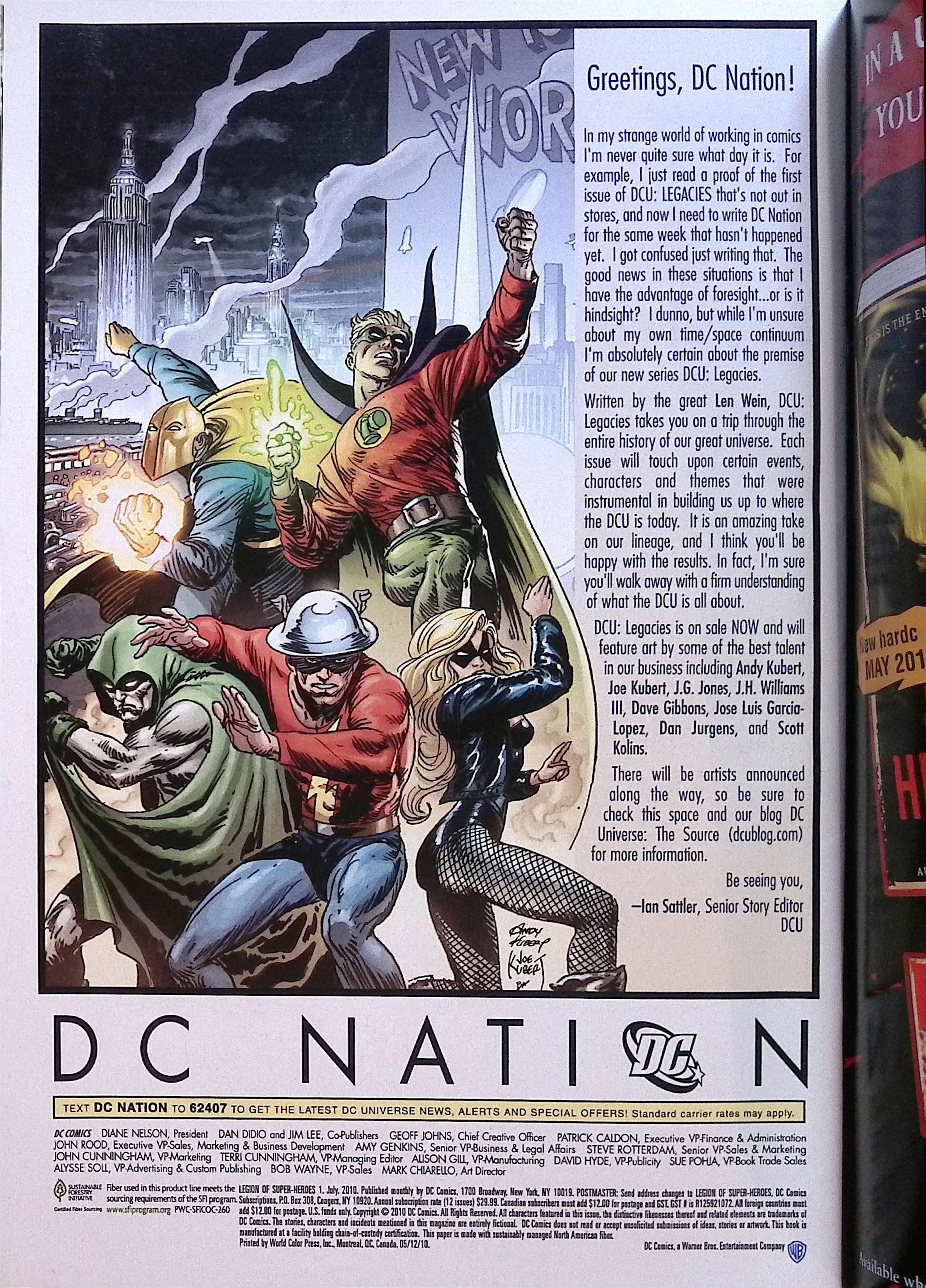 Legion of Super-Heroes # 1 2010 VF/NM