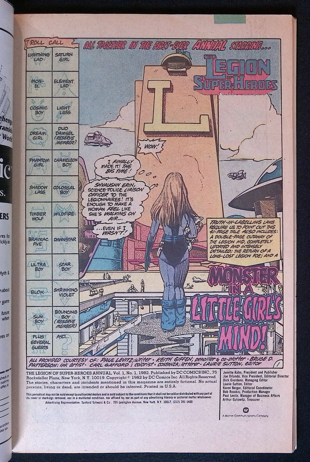 The Legion of Super-Heroes Annual # 1 1982 VF/NM