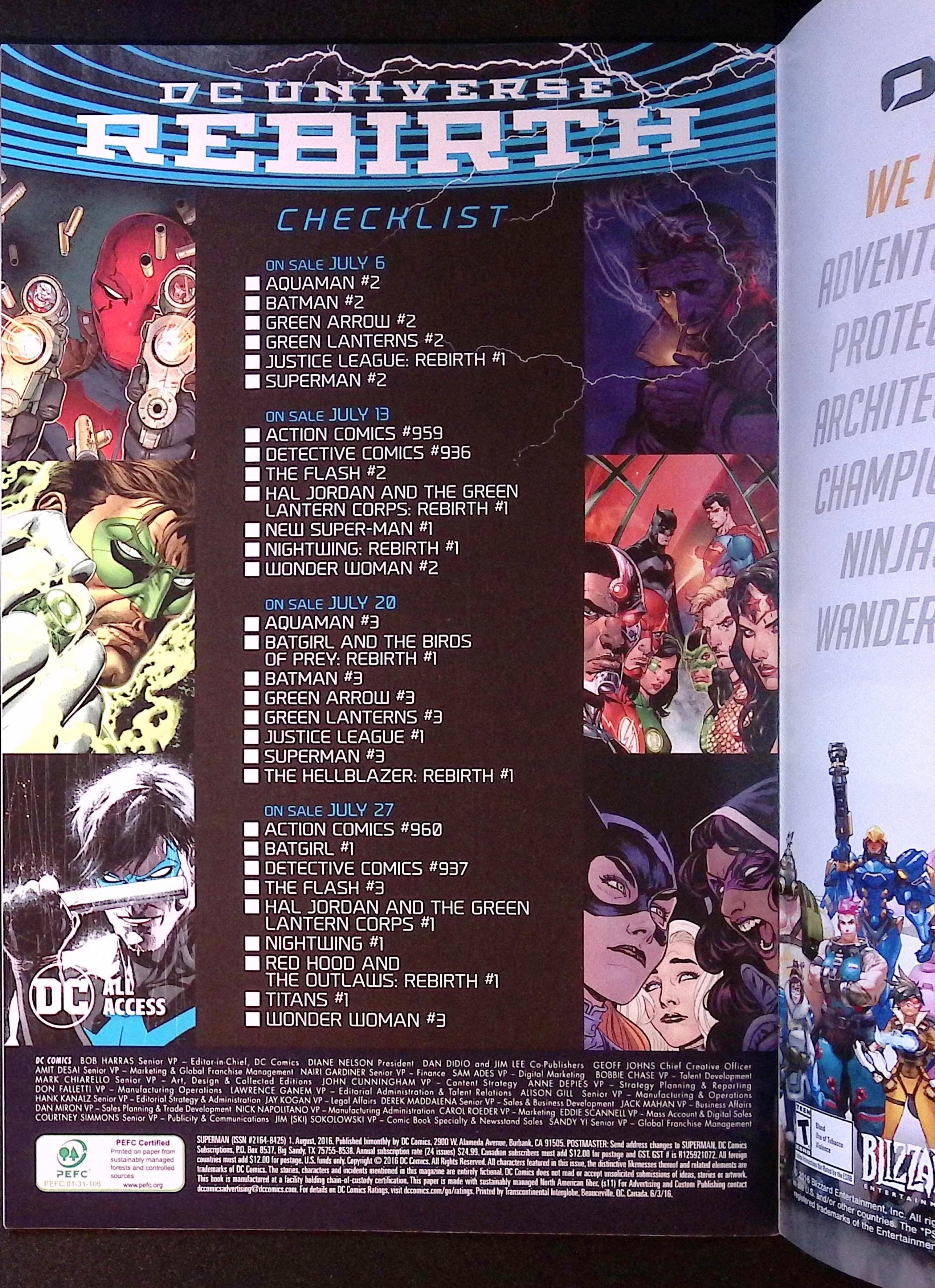 Superman # 1 2016 NM-