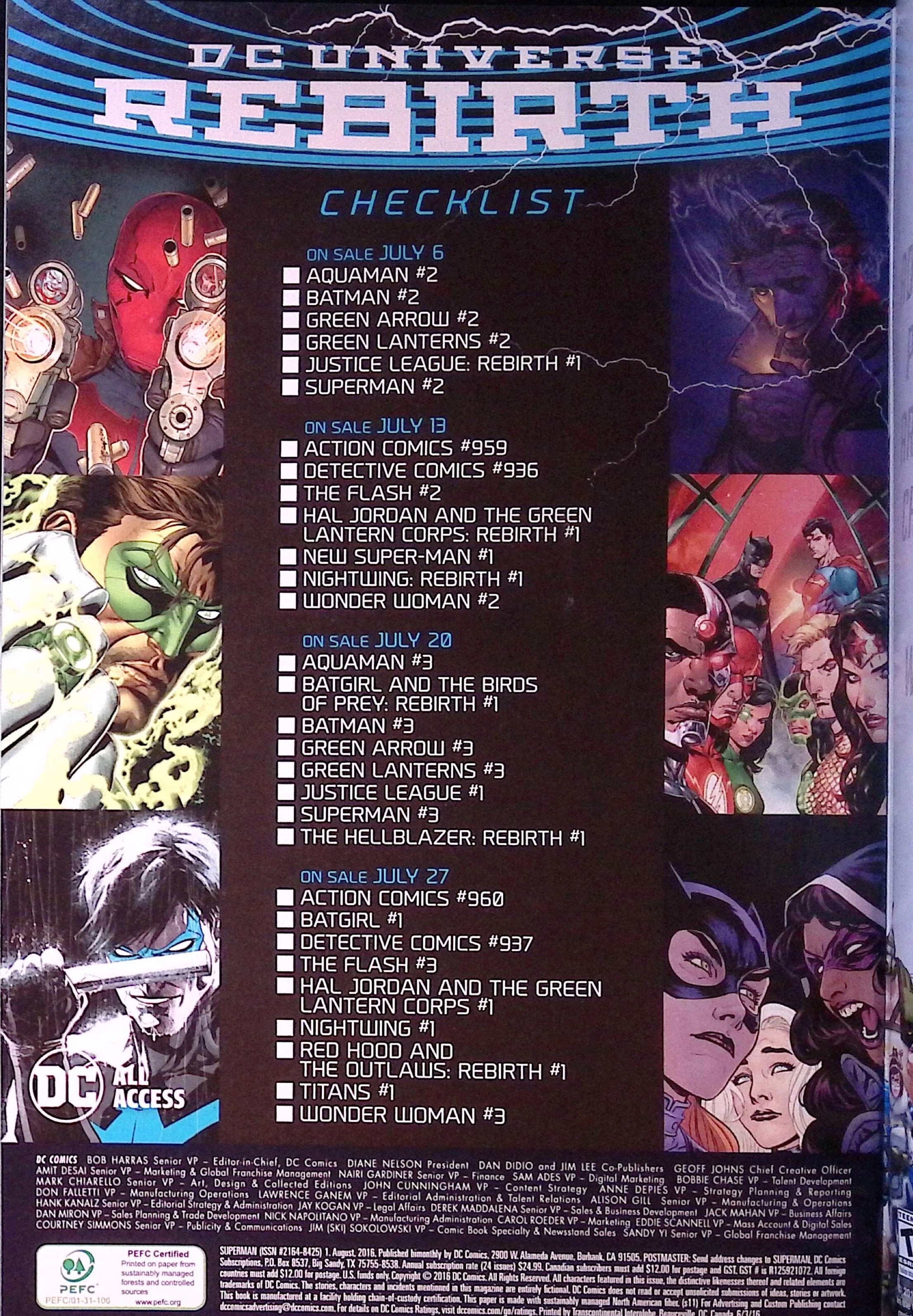 Superman # 1 2016 NM-
