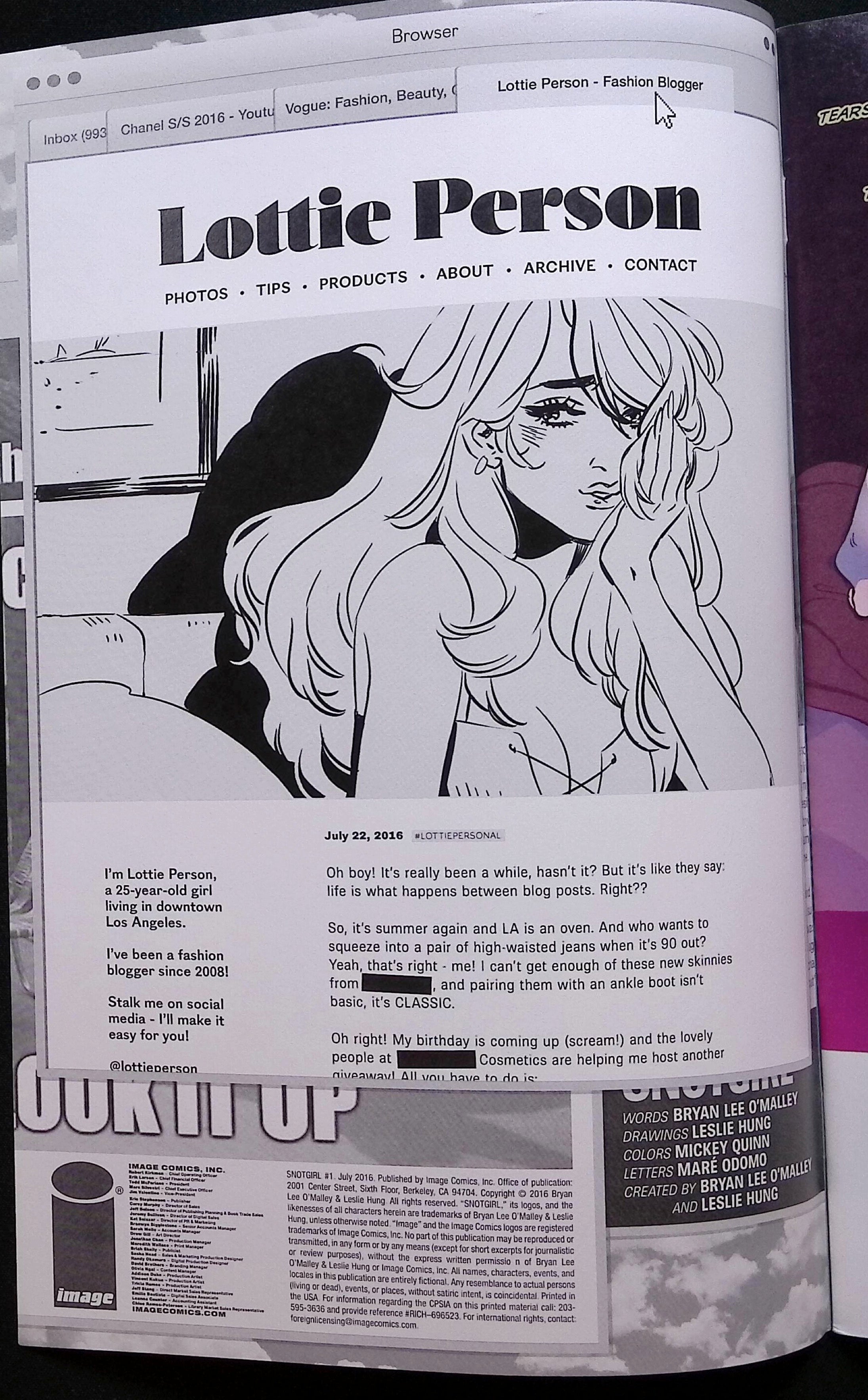 Snotgirl # 1 2016 VF/NM