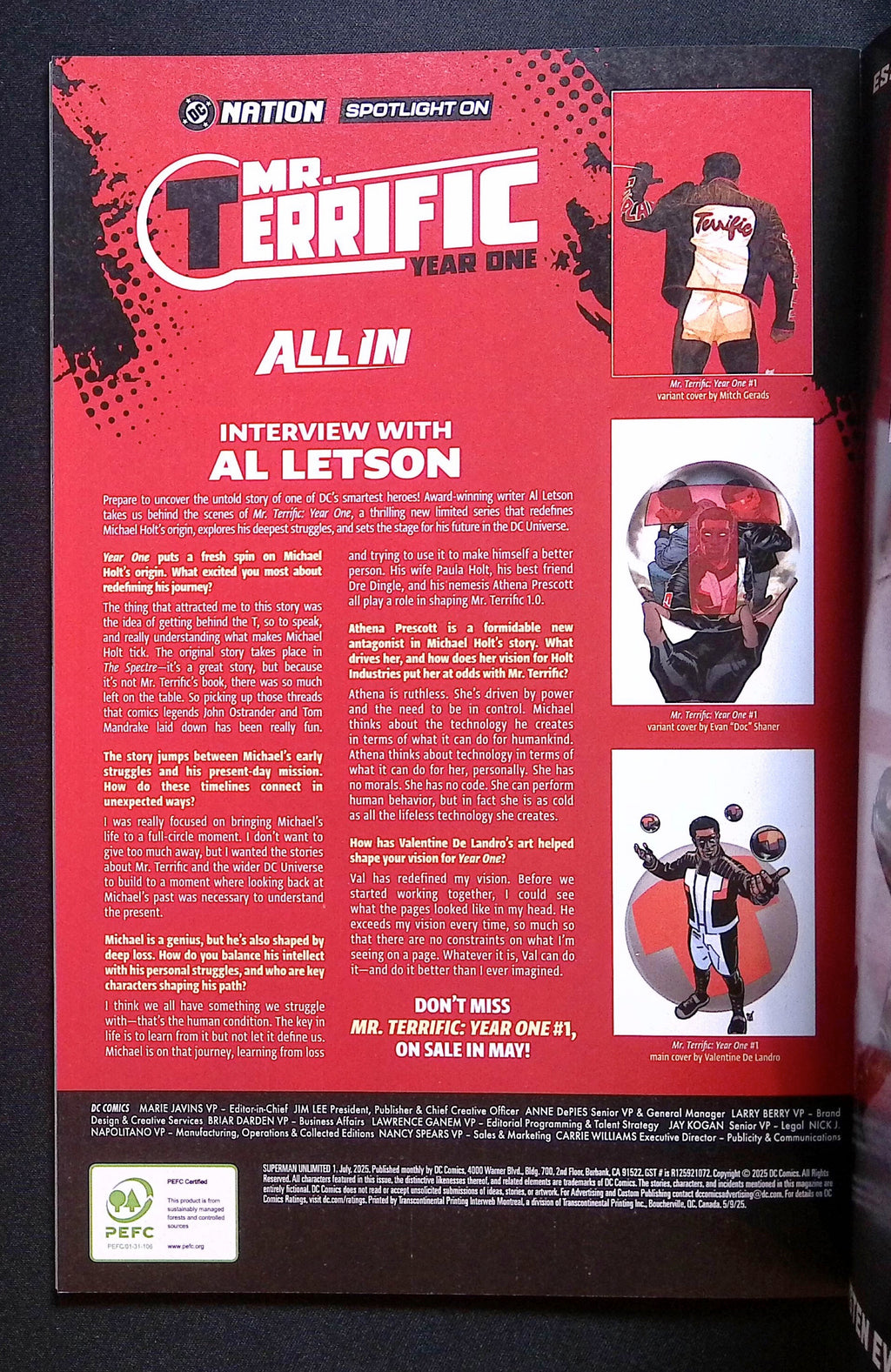 Superman Unlimited # 1 Gabriele Dell'Otto Variant 2025 NM