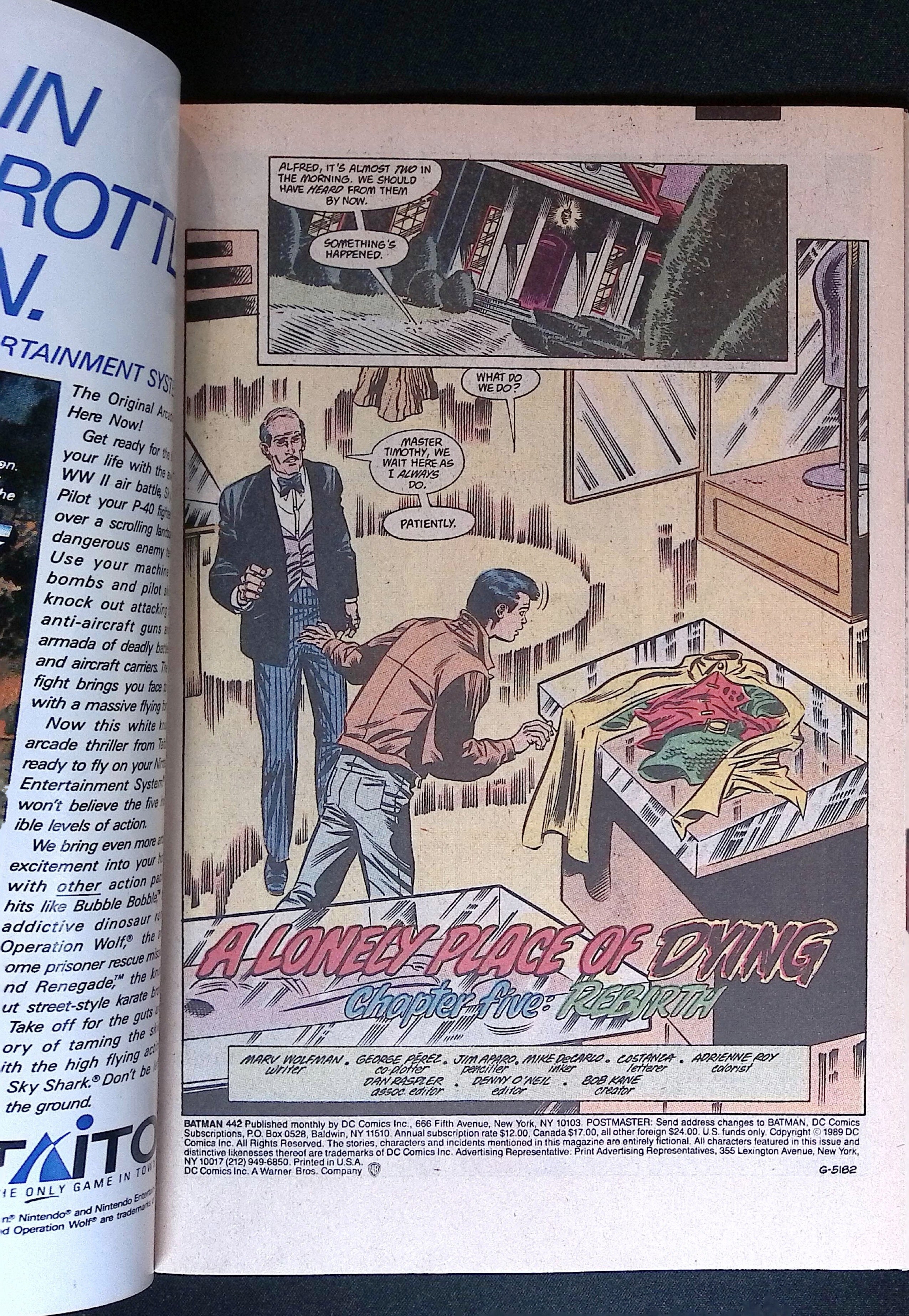Batman # 442 Cover A First Printing 1989 NM-