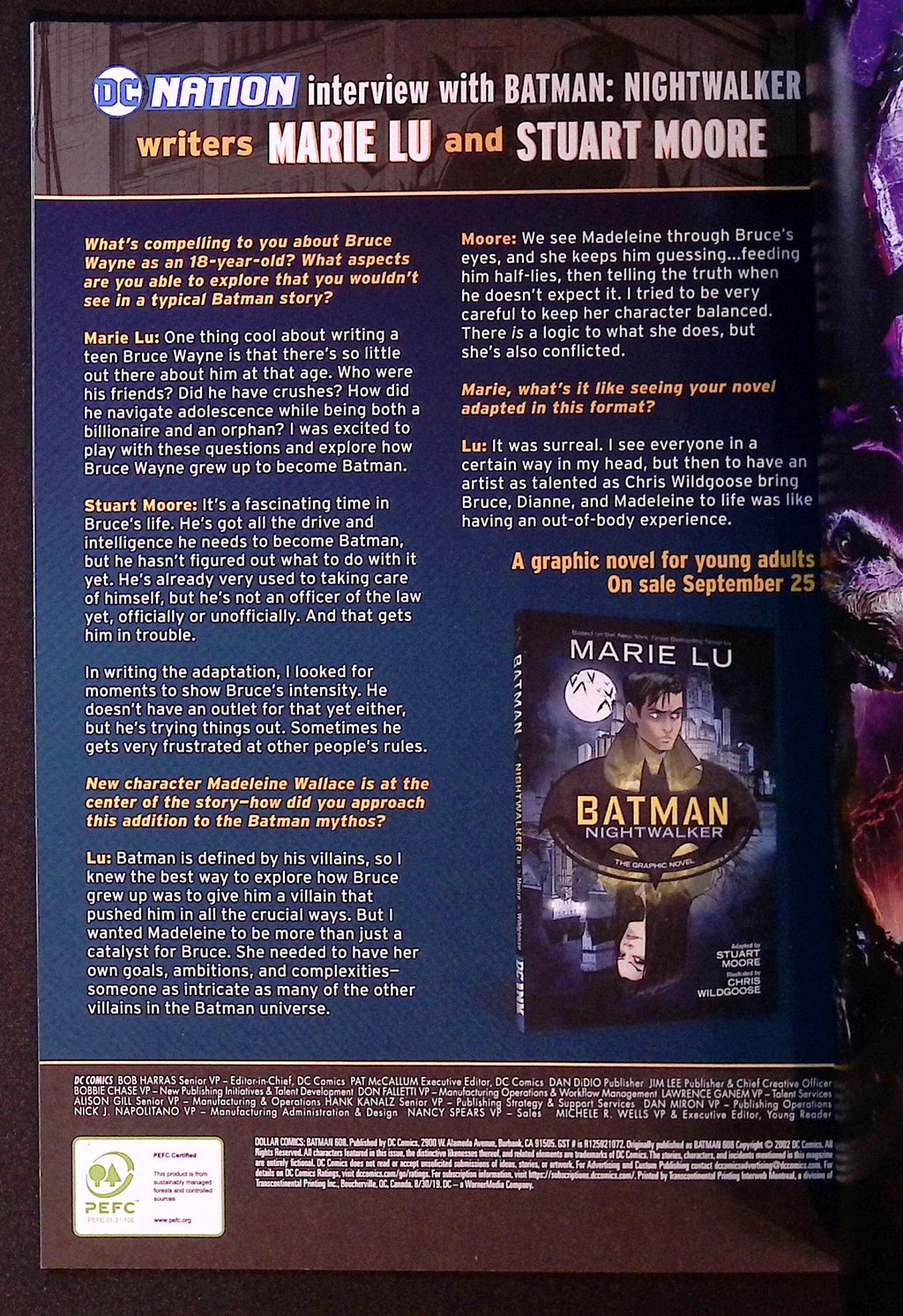 Batman # 608 HUSH Dollar Comics Reprint 2019 NM-