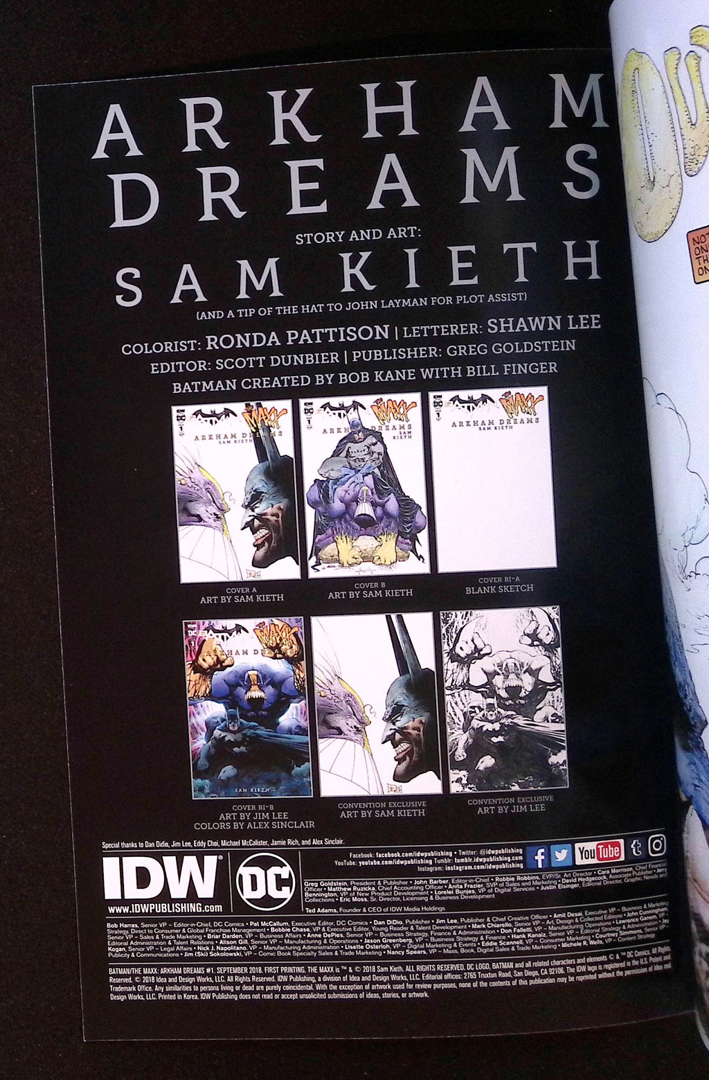 Batman/The Maxx: Arkham Dreams # 1 2018 VF/NM