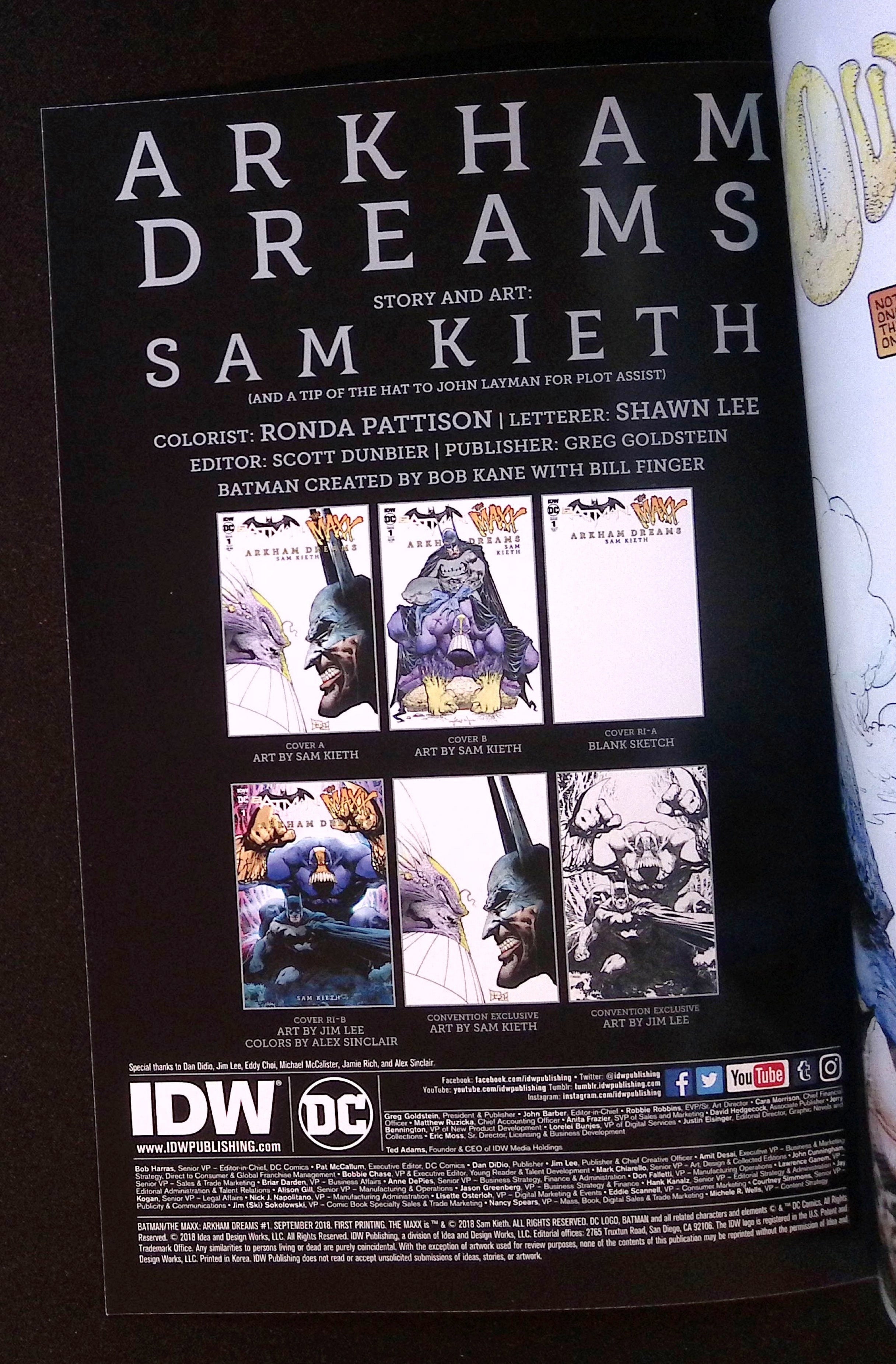 Batman/The Maxx: Arkham Dreams # 1 2018 VF/NM
