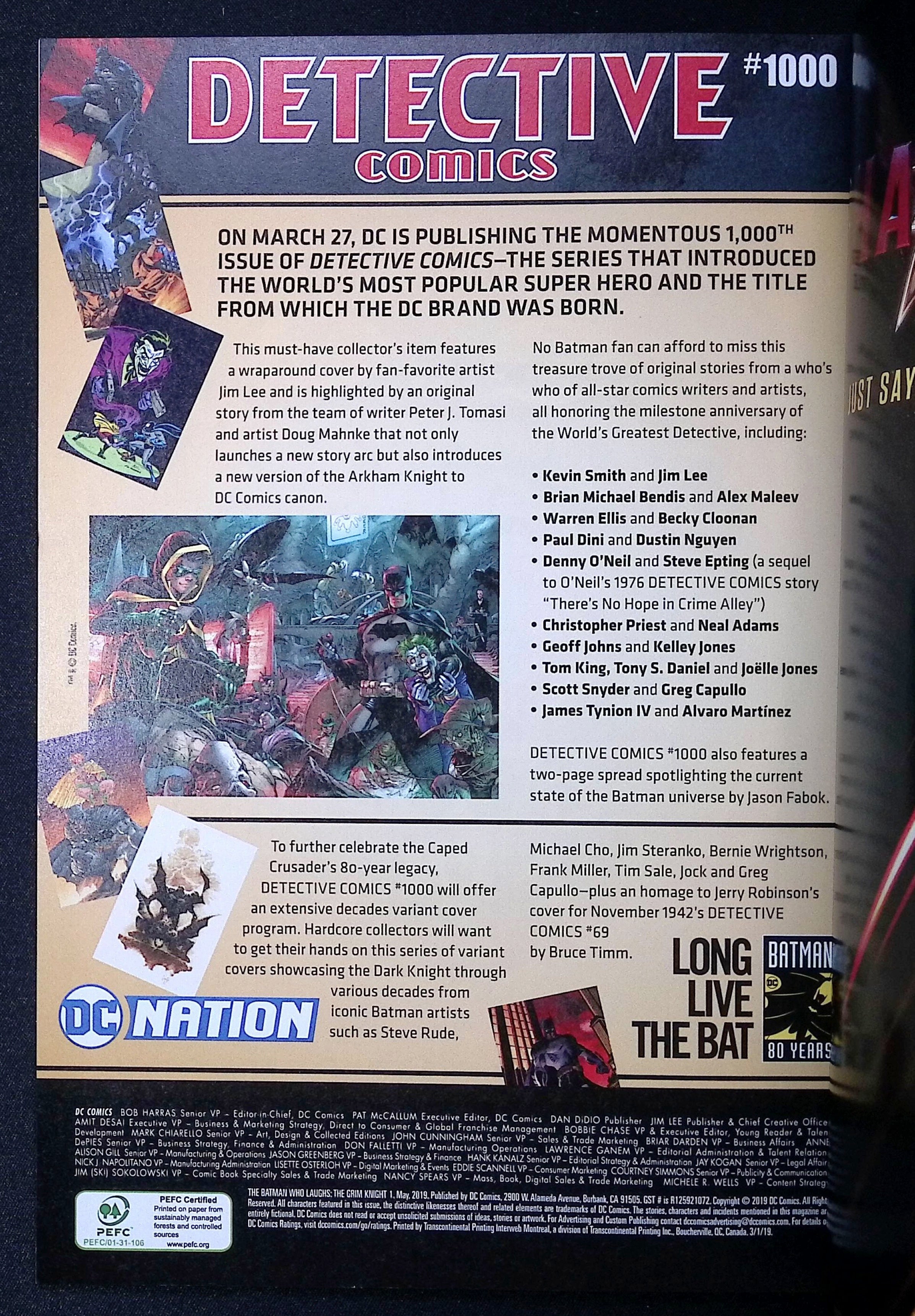 The Batman Who Laughs: The Grim Knight # 1 2019 NM-