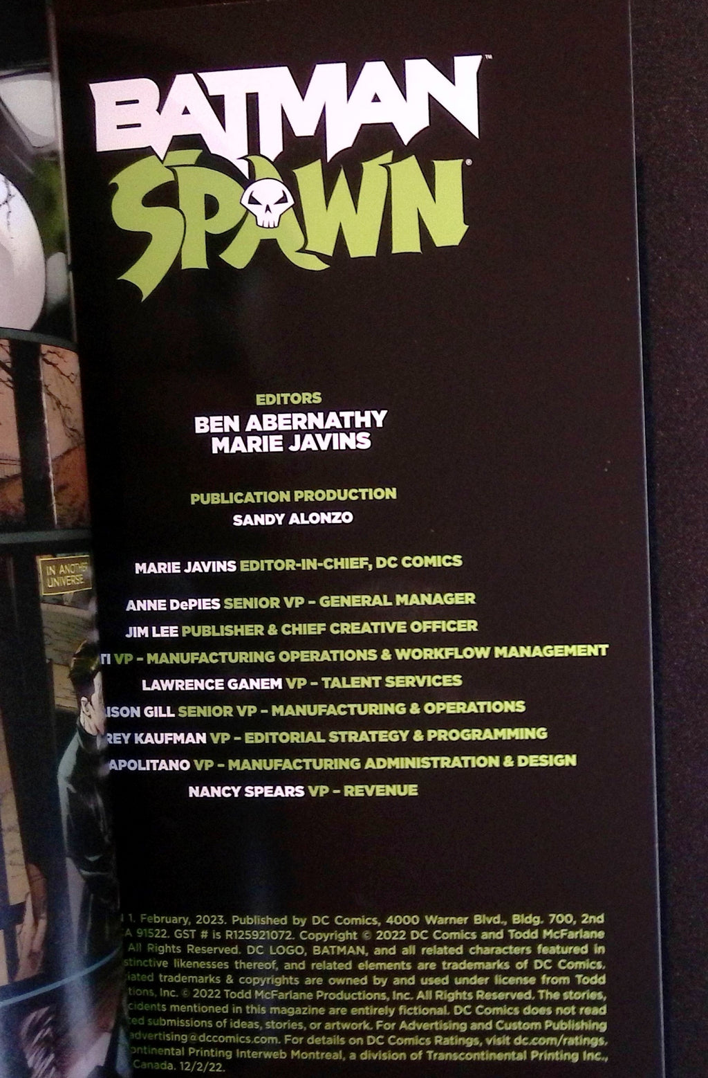Batman/Spawn # 1 2022 VF+