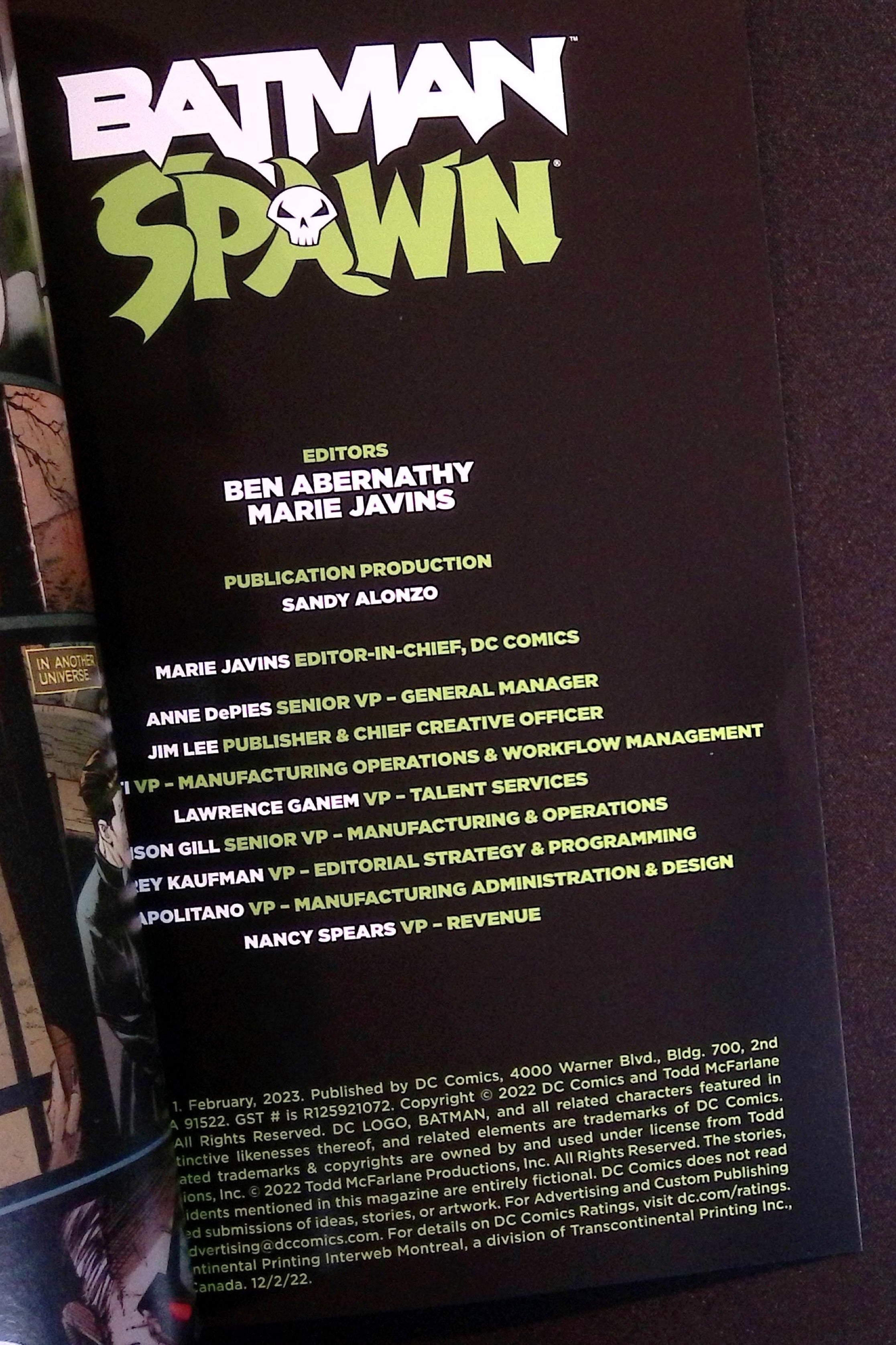 Batman/Spawn # 1 2022 VF+