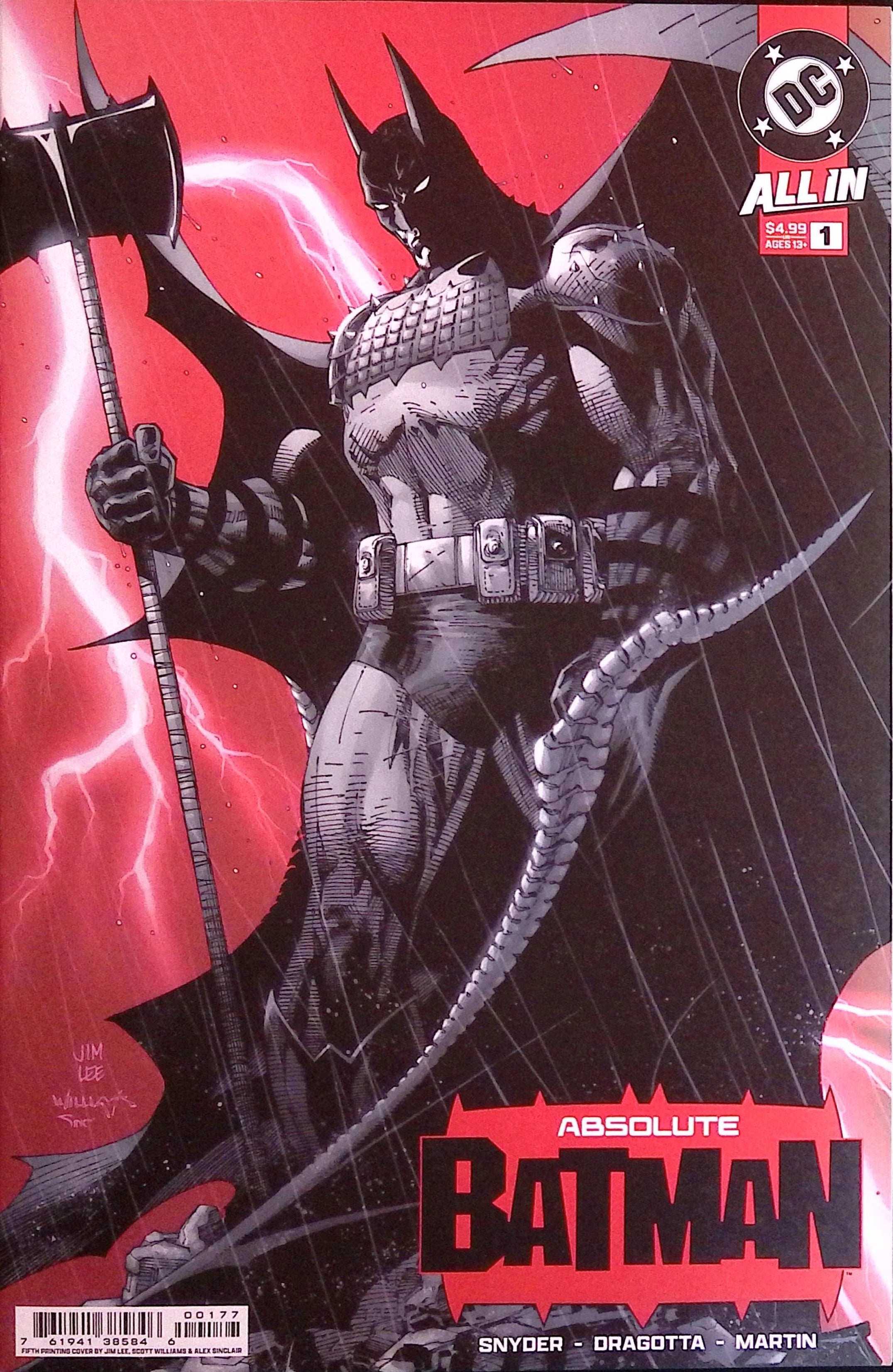 Absolute Batman # 1 Jim Lee Fifth Printing 2025 NM-
