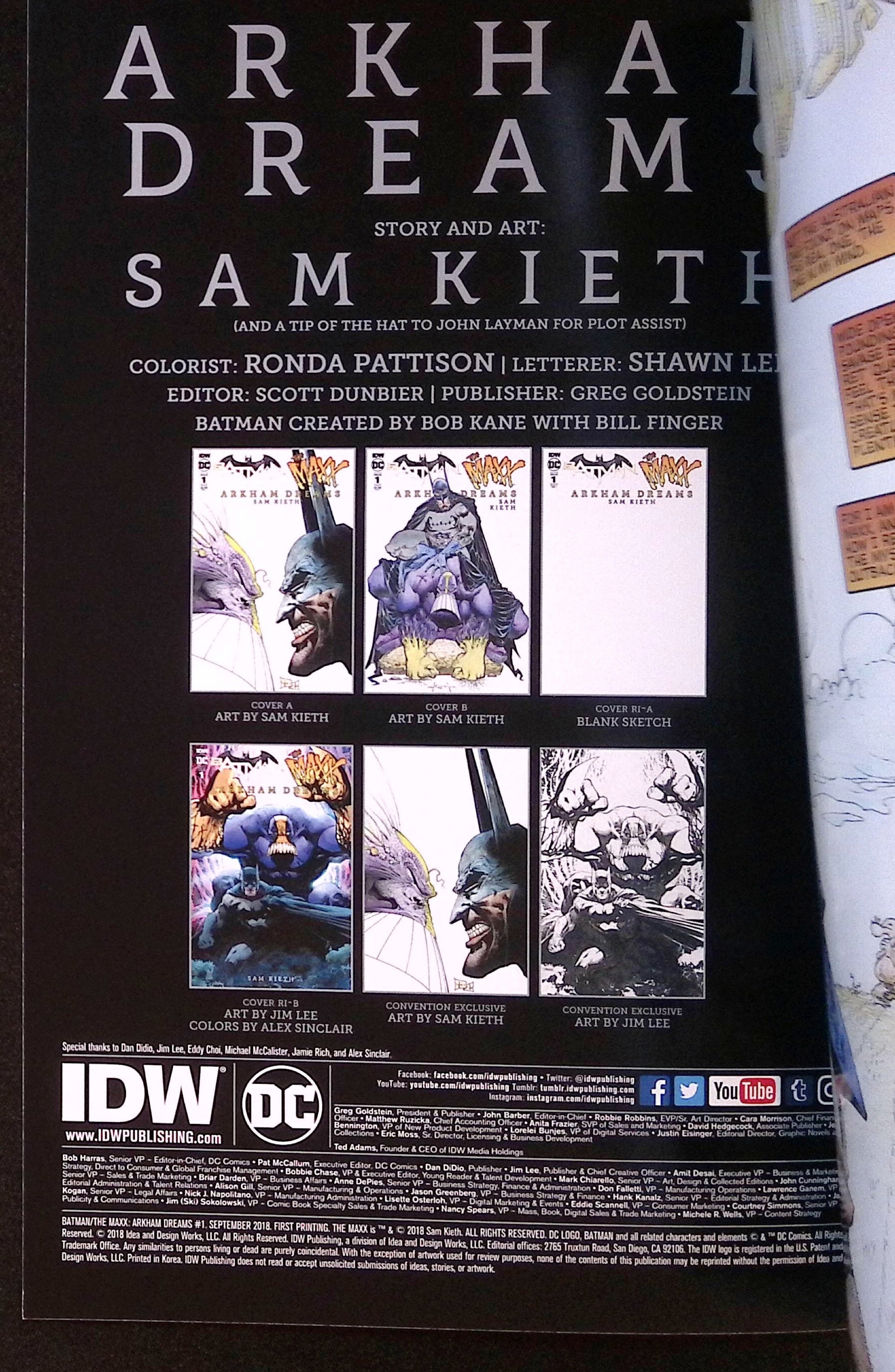Batman/The Maxx: Arkham Dreams # 1 2018 NM-