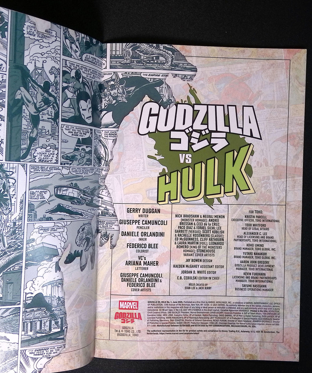 Godzilla vs. Hulk # 1 Foil Variant 2025 NM-