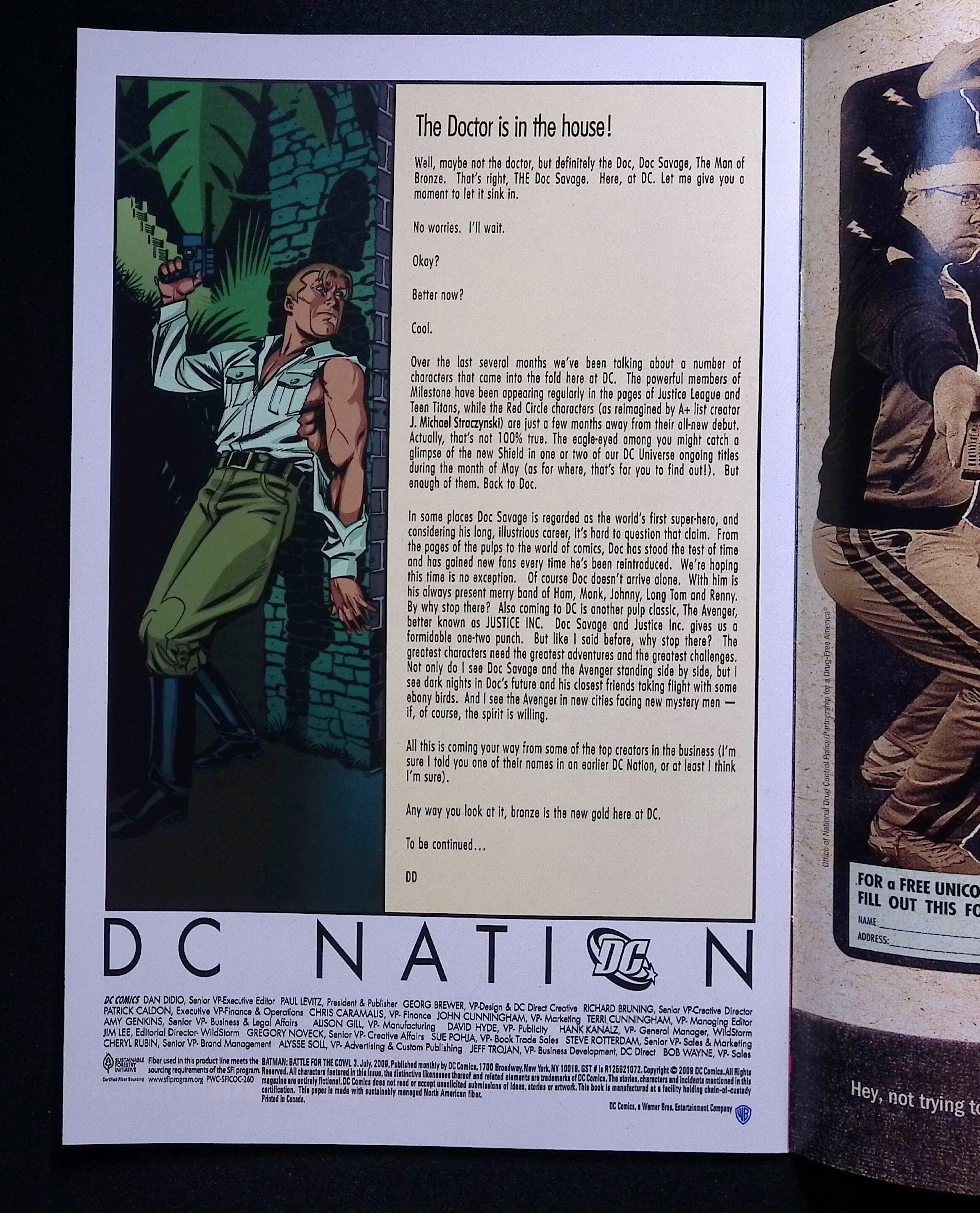 Batman: Battle for the Cowl # 3 2009 NM-