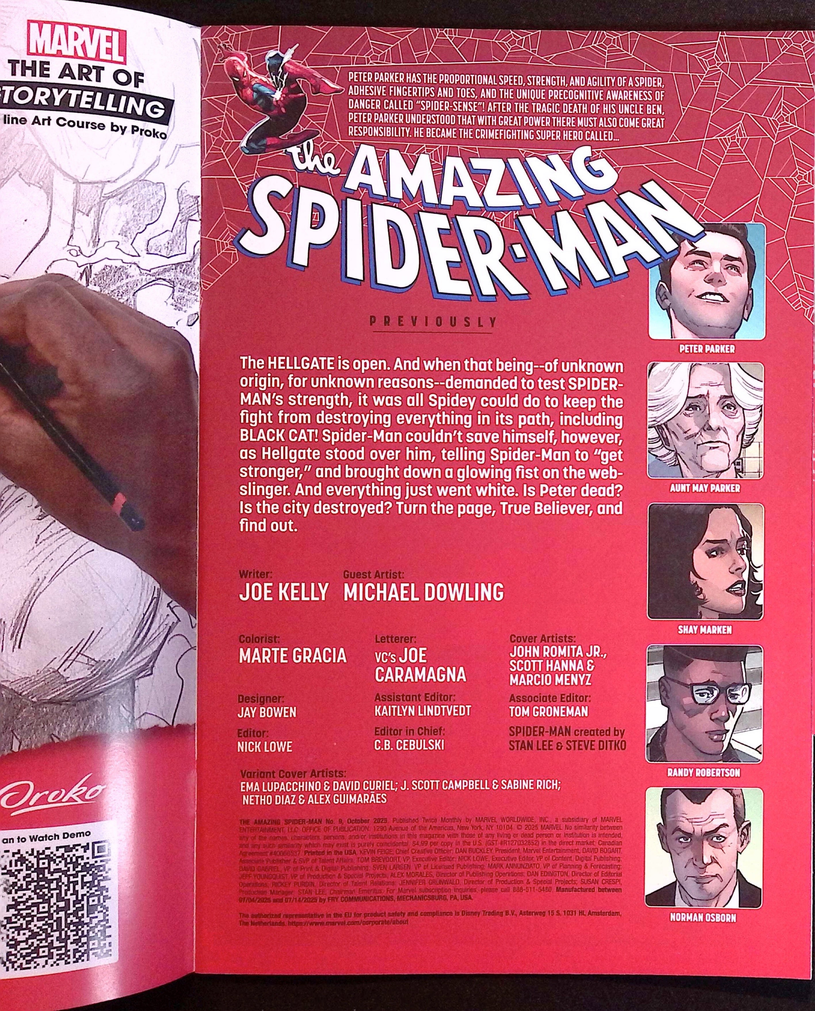 The Amazing Spider-Man # 9 J. Scott Campbell J.S.C. Variant Cover NM-