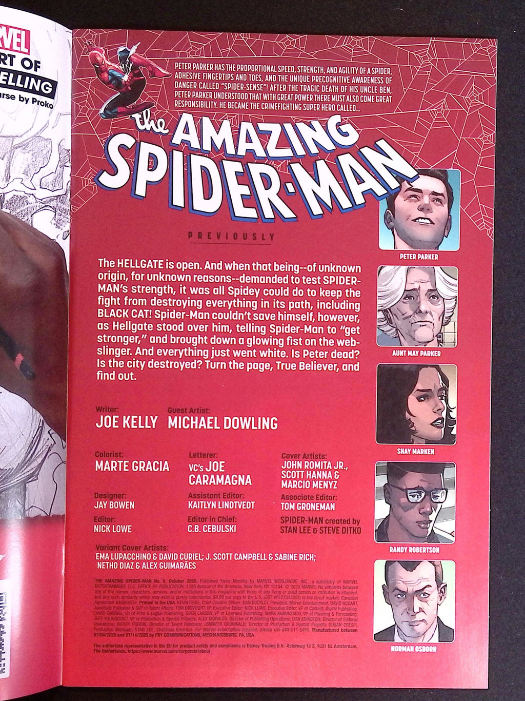 The Amazing Spider-Man # 9 J. Scott Campbell J.S.C. Variant Cover NM-