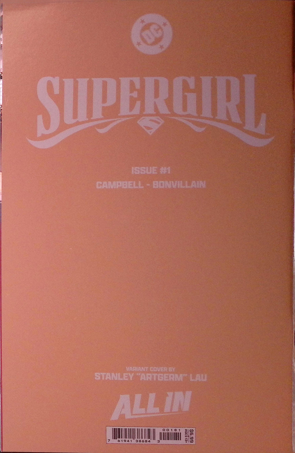 Supergirl # 1 Stanley "Artgerm" Lau Foil Variant 2025 NM-