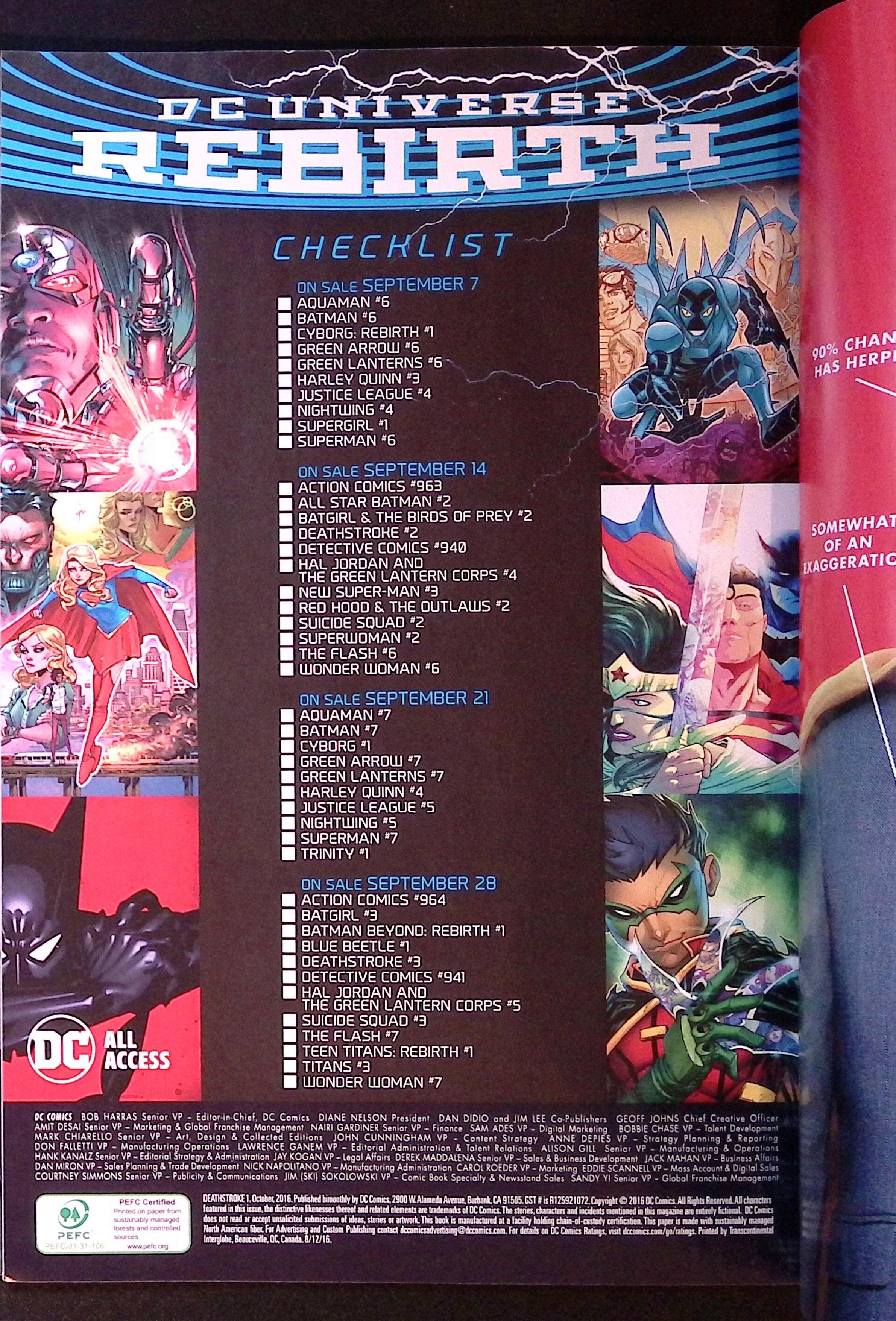 Deathstroke # 1 2016 NM-