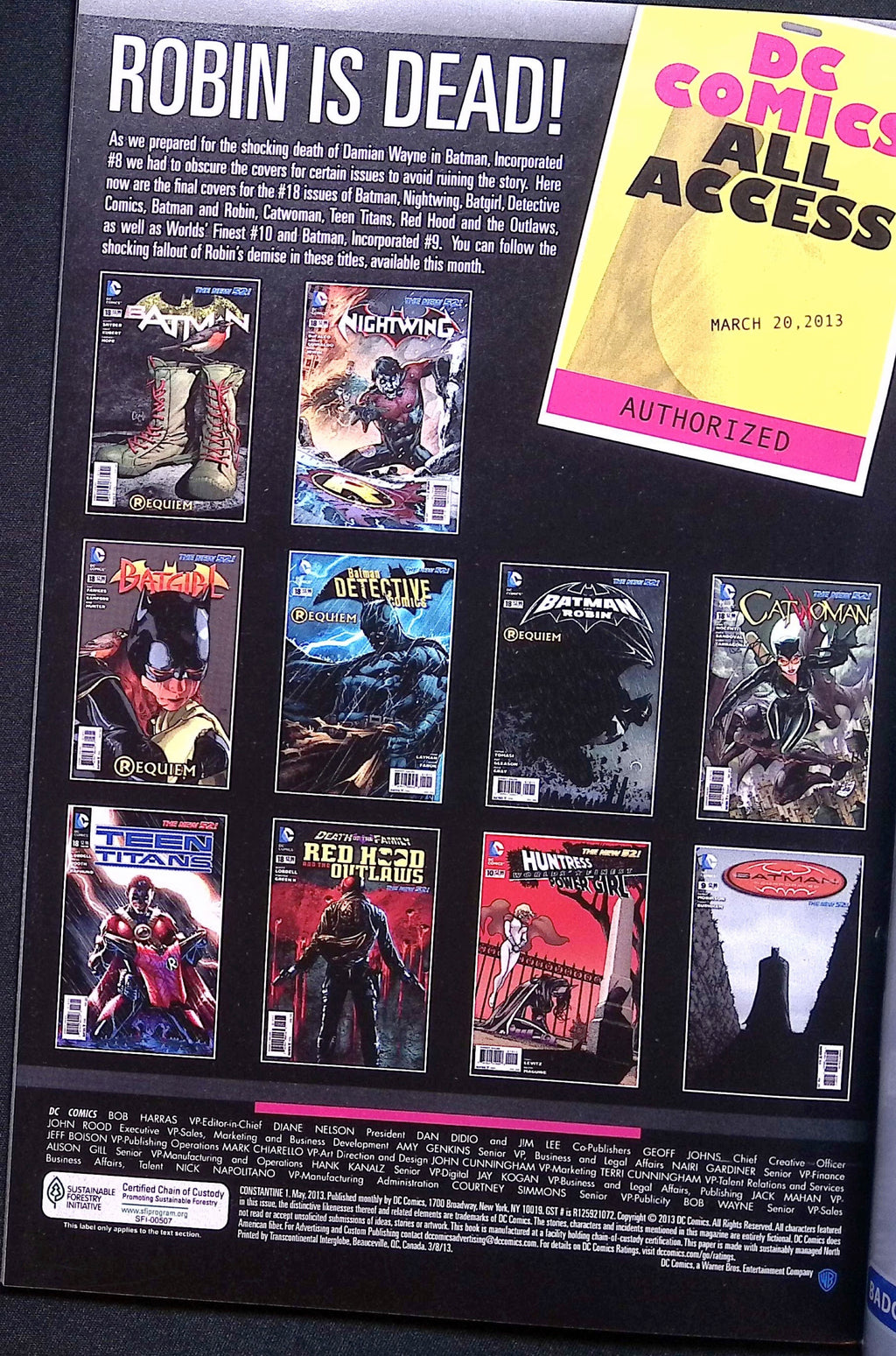 Constantine # 1 2013 NM-