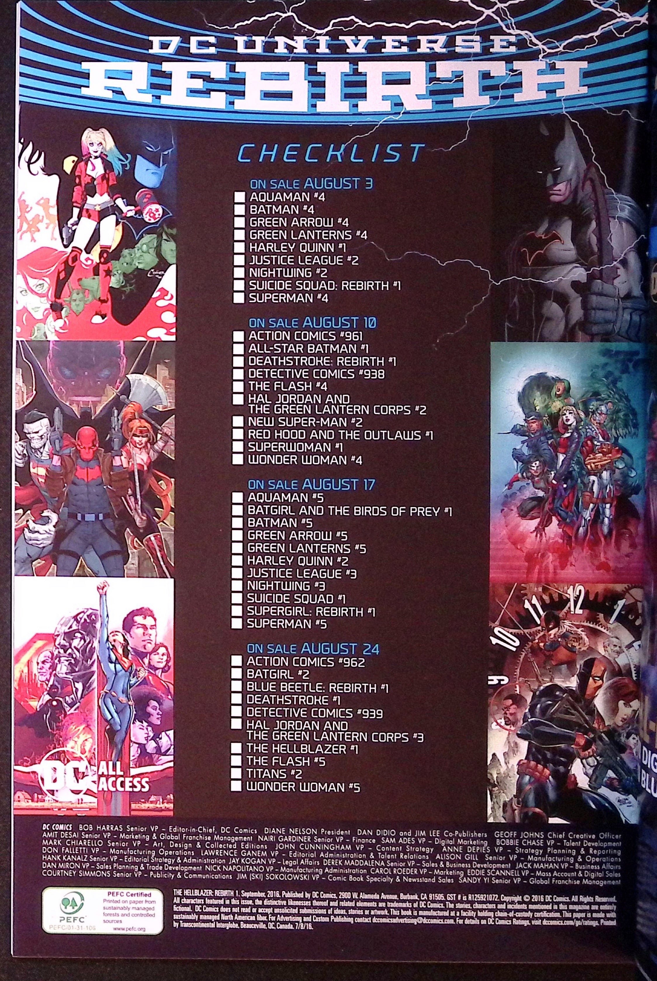 The Hellblazer: Rebirth # 1 2016 NM-