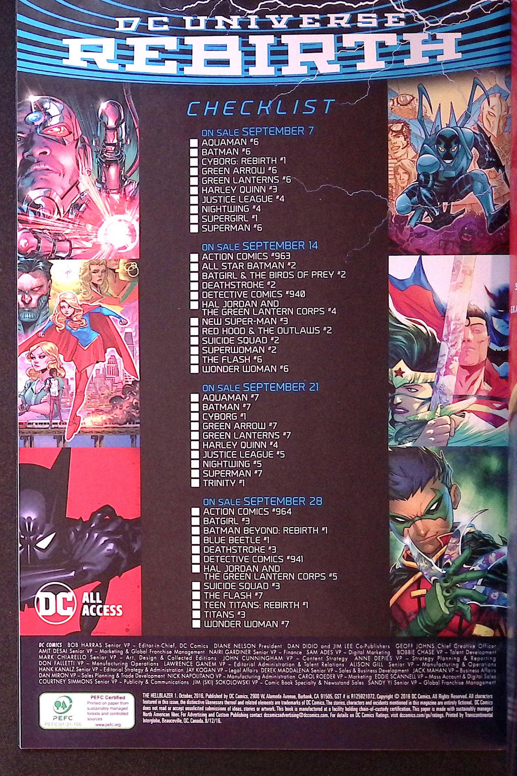 The Hellblazer # 1 2016 NM-
