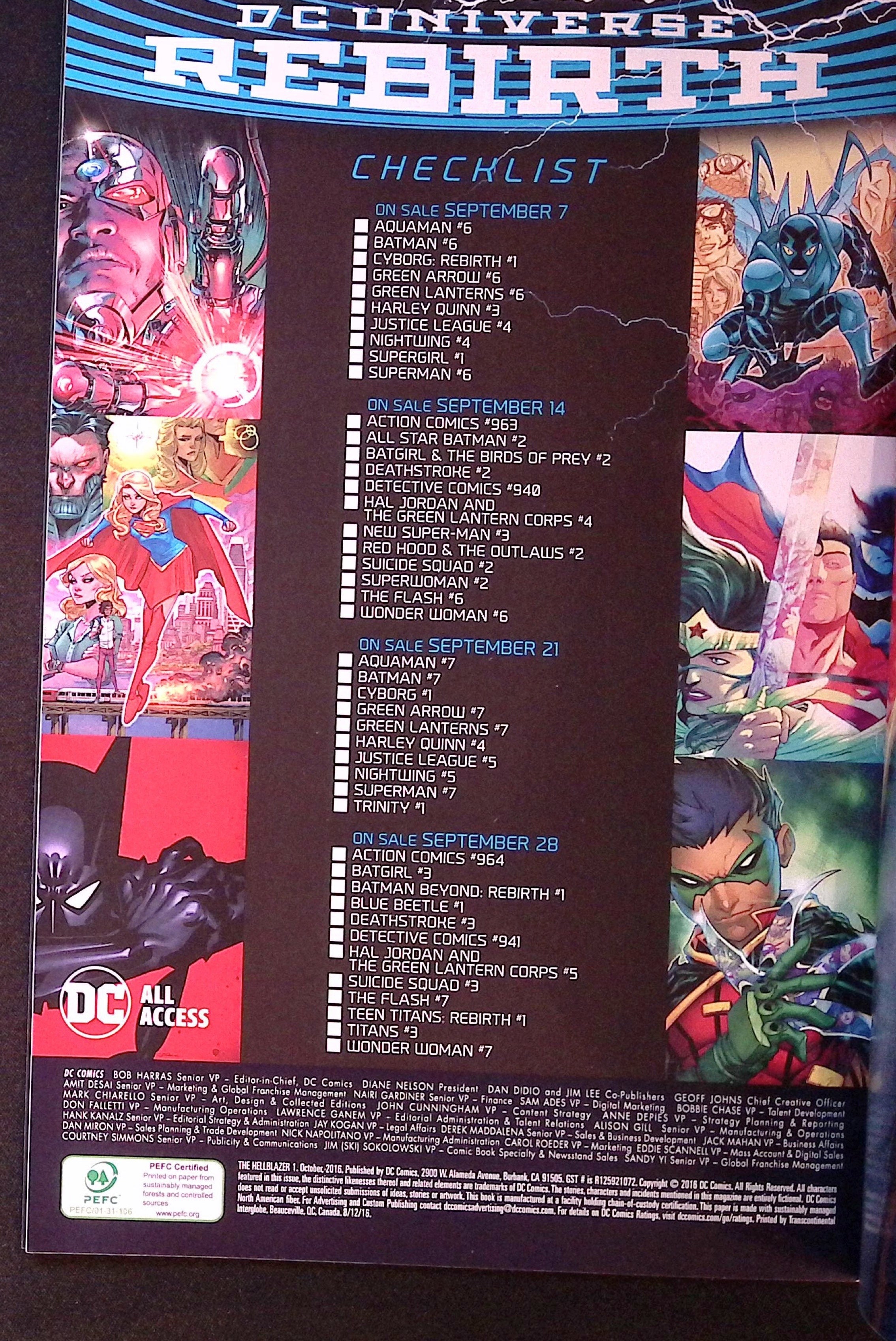 The Hellblazer # 1 2016 NM-