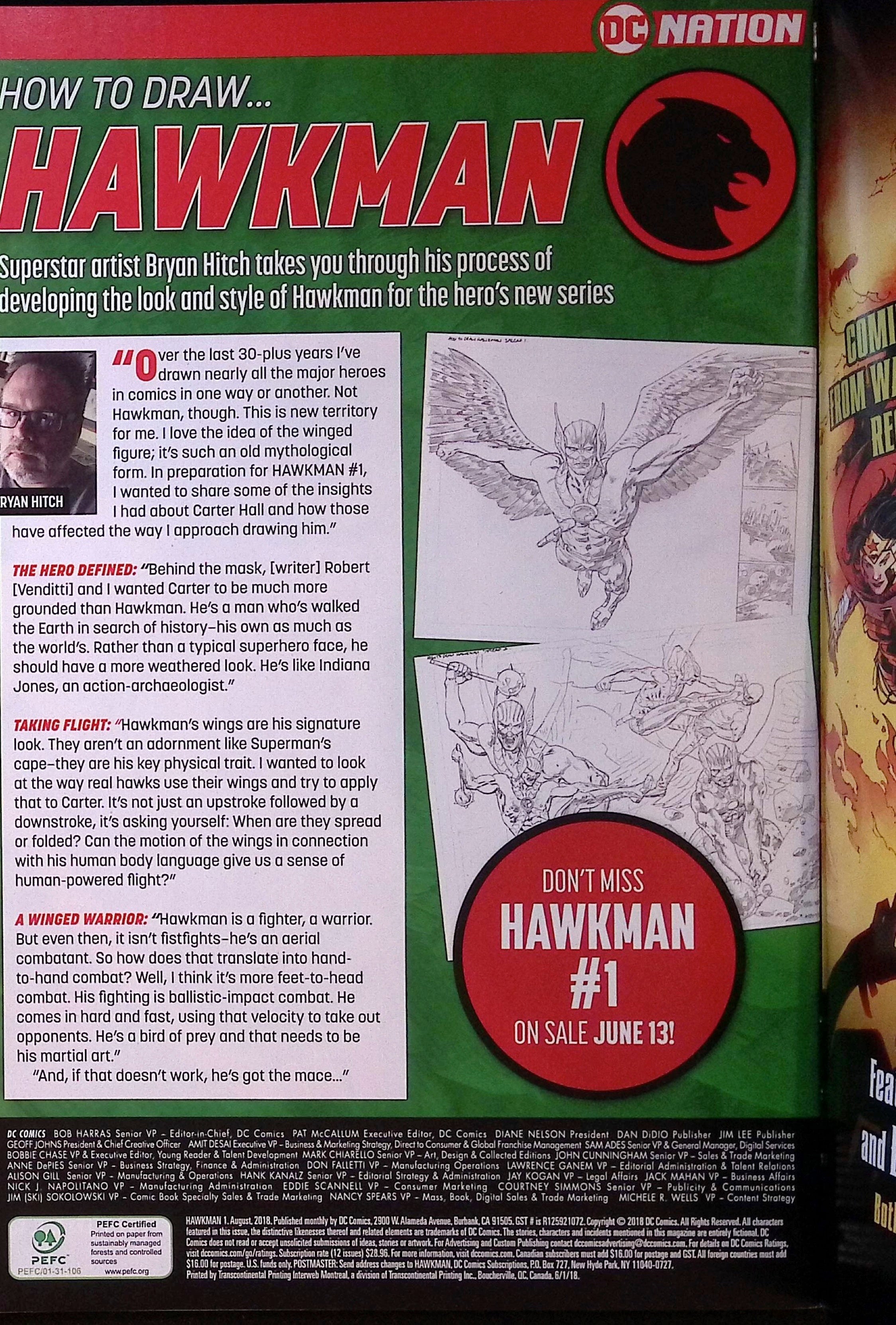 Hawkman # 1 2018 NM-